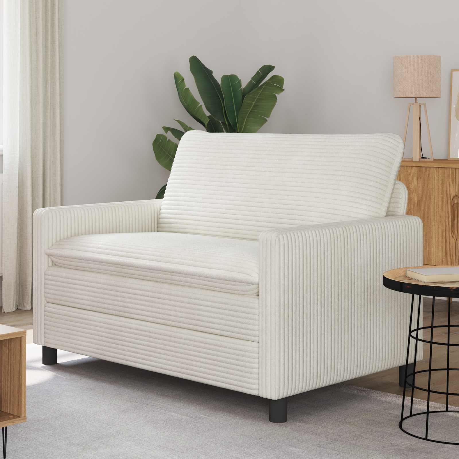 Sofa Krem 126 x 81 x 87,5 cm Poliester
