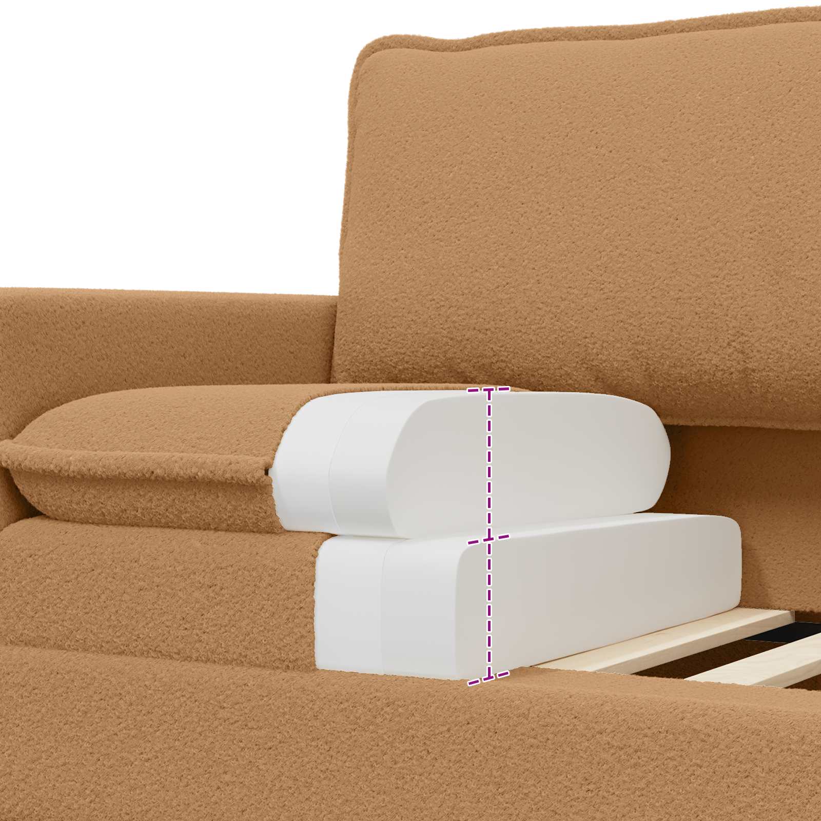 Sofa Bež 156 x 81 x 87,5 cm Tkanina