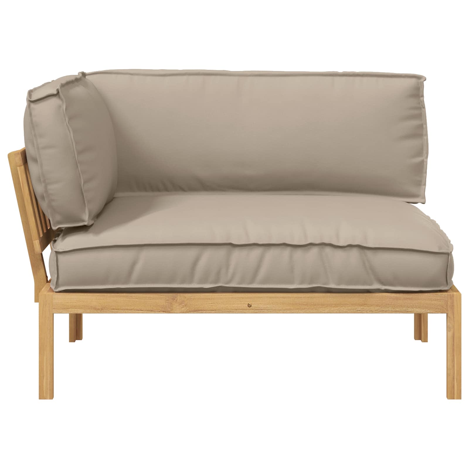 Set sofe Sivo-smeđa 133 x 92 x 69 cm Čvrsto drvo akacije