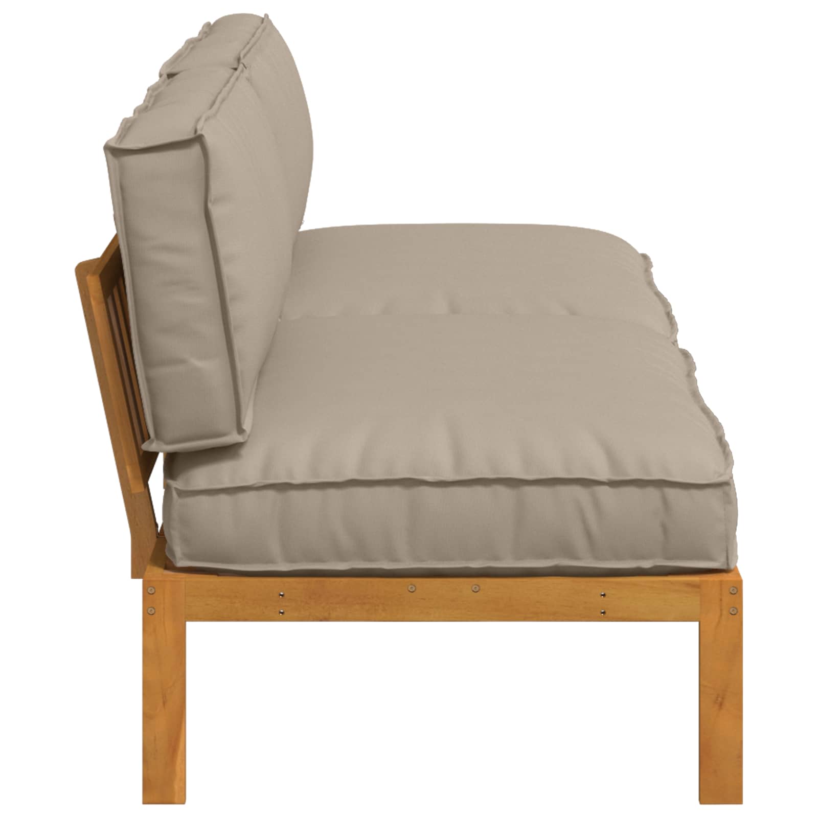 Set sofe Sivo-smeđa 240 x 92 x 69 cm Čvrsto drvo akacije