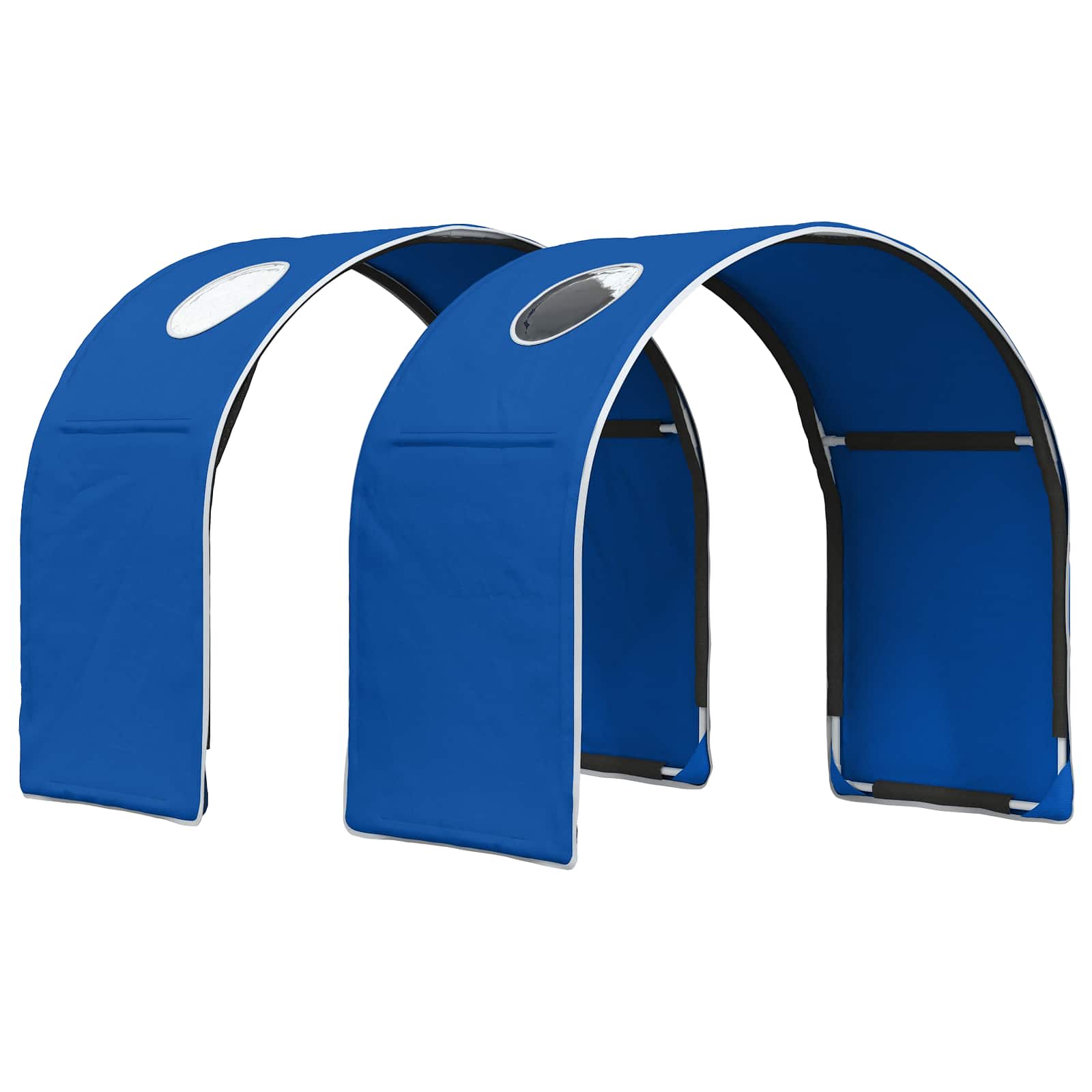 Tunis za krevet 2 pcs Plava 211 x 52,5 x 2 cm Poliester