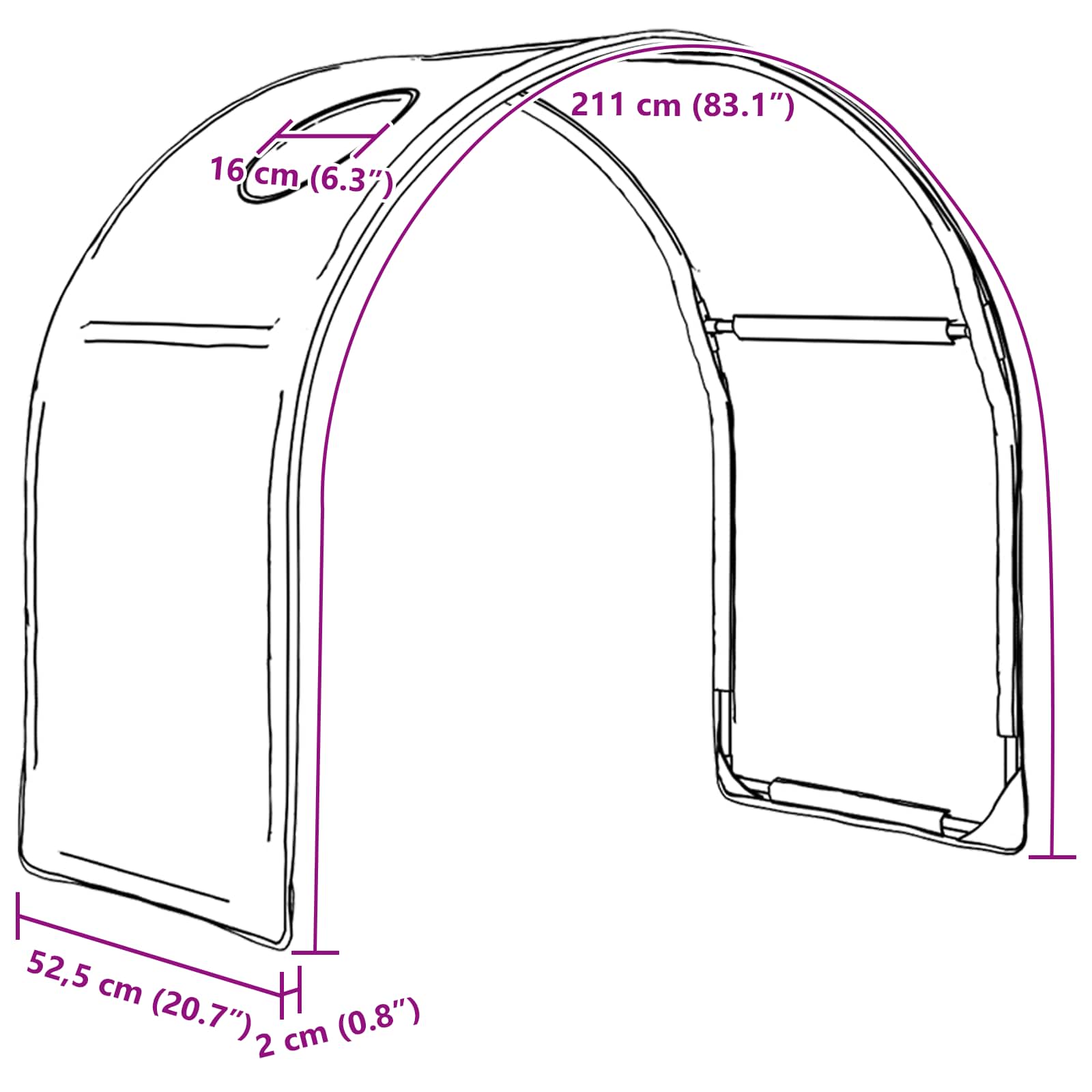 Tunis za krevet 2 pcs Plava 211 x 52,5 x 2 cm Poliester
