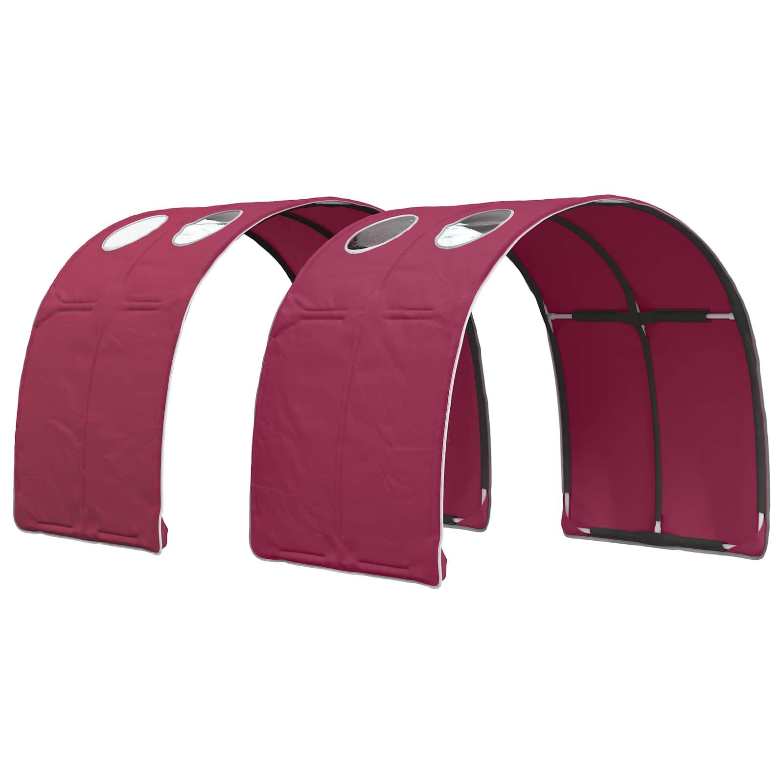 Tunis za krevet 2 pcs Crvena 211 x 67.5 x 2 cm Poliester