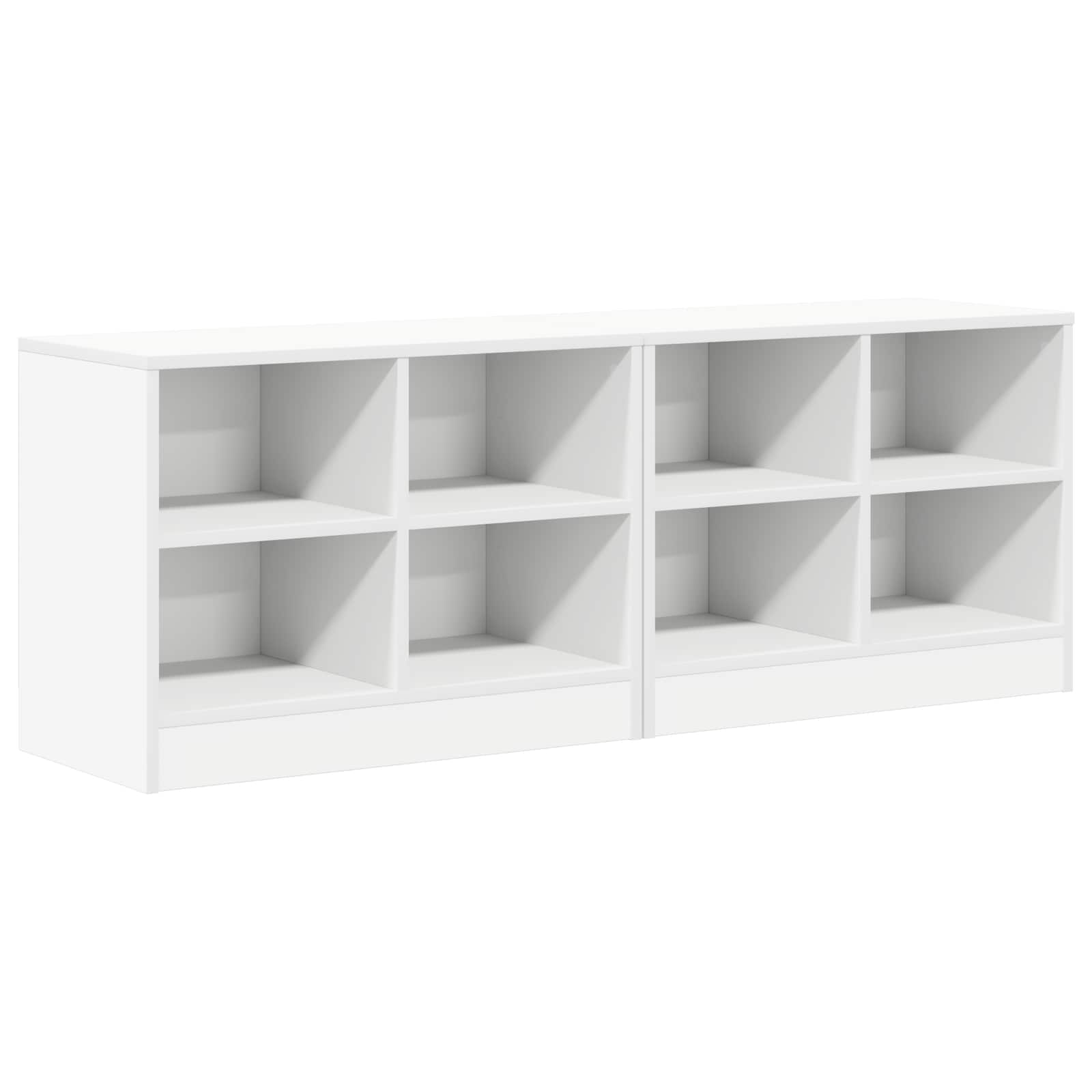 Ormarić za krevet s policom 2 pcs Bijela 66 x 33 x 48 cm