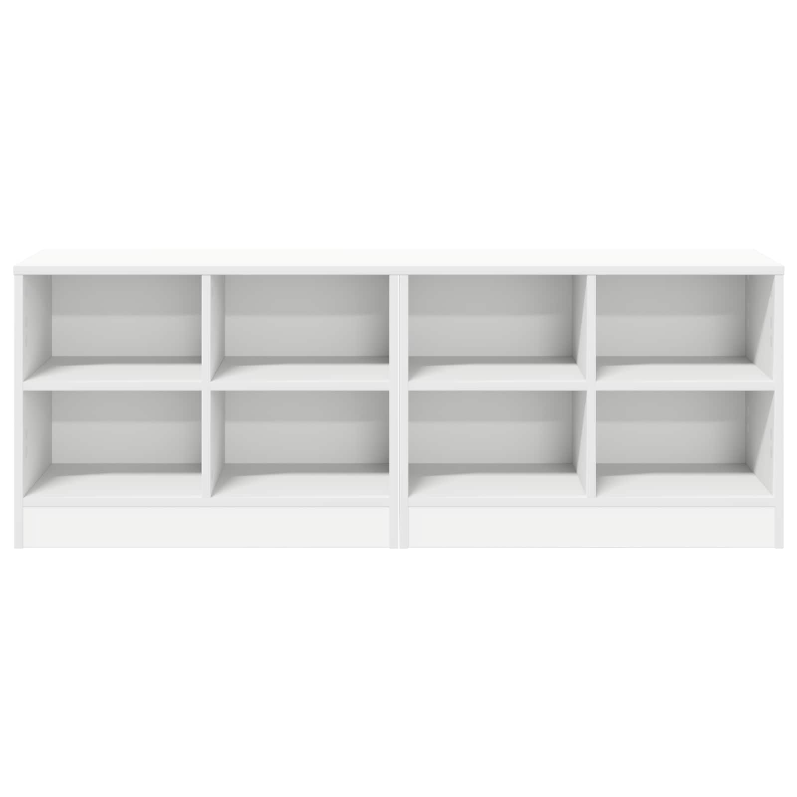 Ormarić za krevet s policom 2 pcs Bijela 66 x 33 x 48 cm