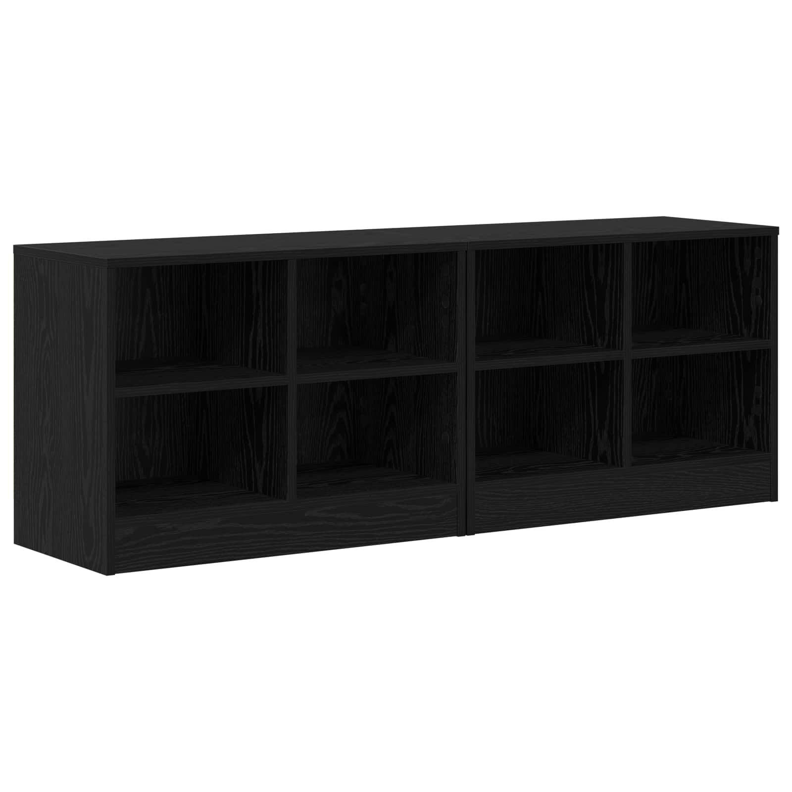 Ormarić za krevet s policom 2 pcs Crni hrast 66 x 33 x 48 cm