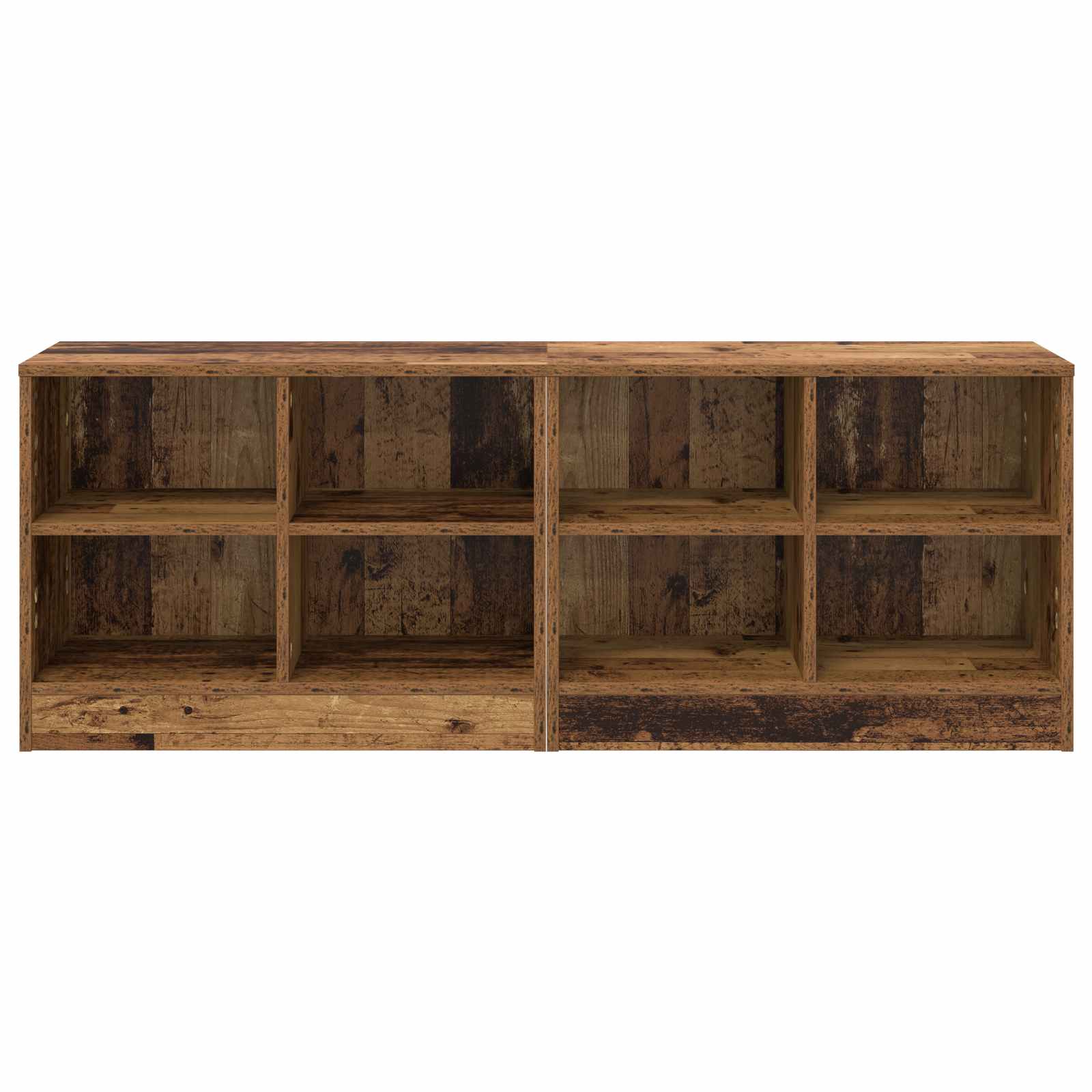 Ormarić za krevet s policom 2 pcs Staro drvo 66 x 33 x 48 cm