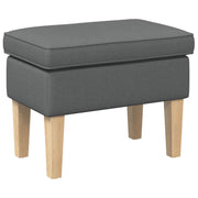 Stolica za noge Tamnosiva 55 x 35 x 41 cm Tkanina