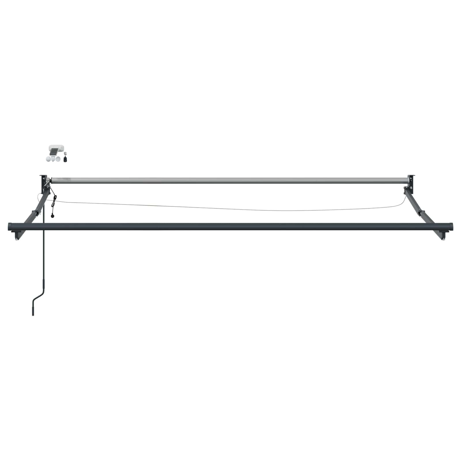Električna retraktabilna tenda Zelena i bijela 3 x 2 m