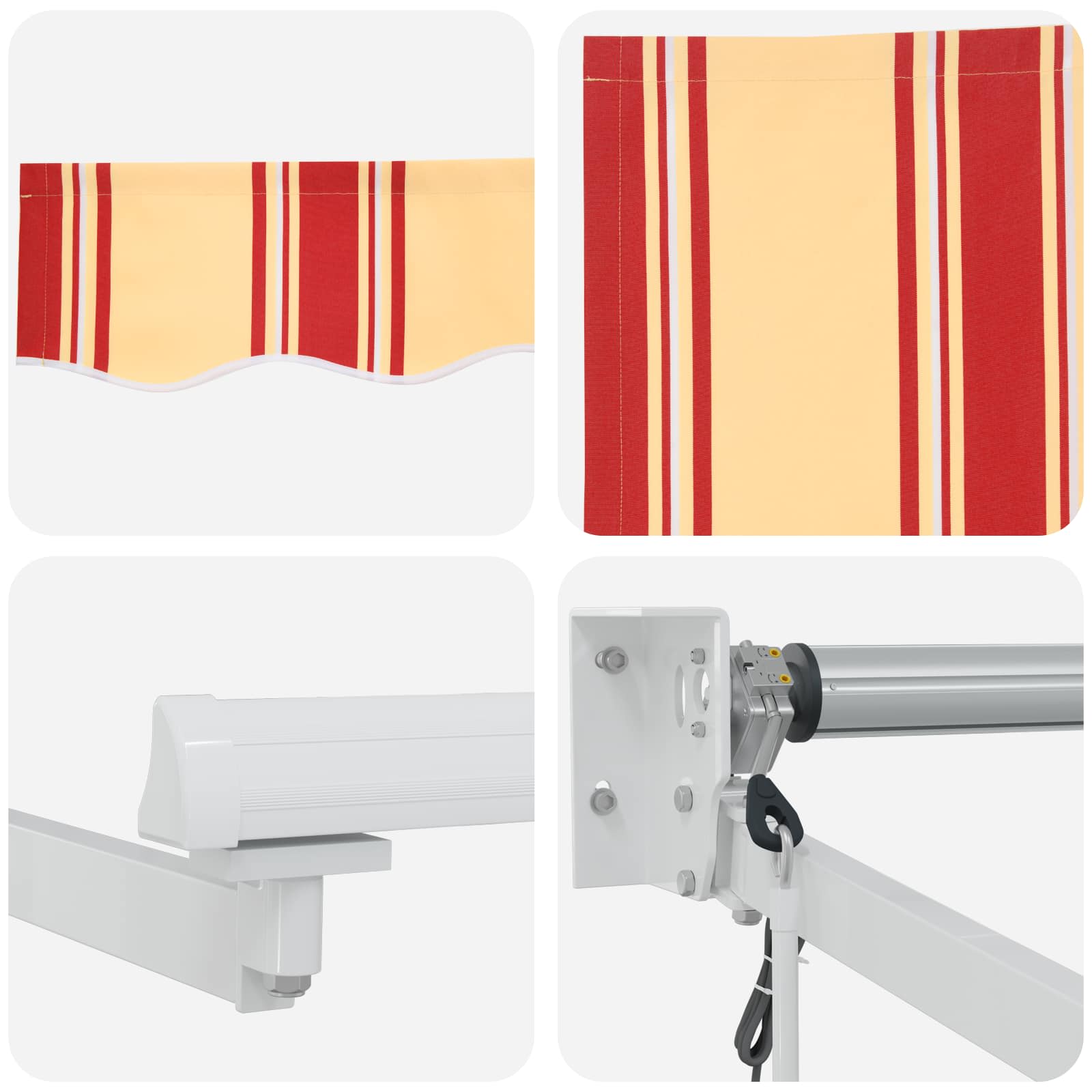 Električna retraktabilna tenda Šareni 5 x 3 m
