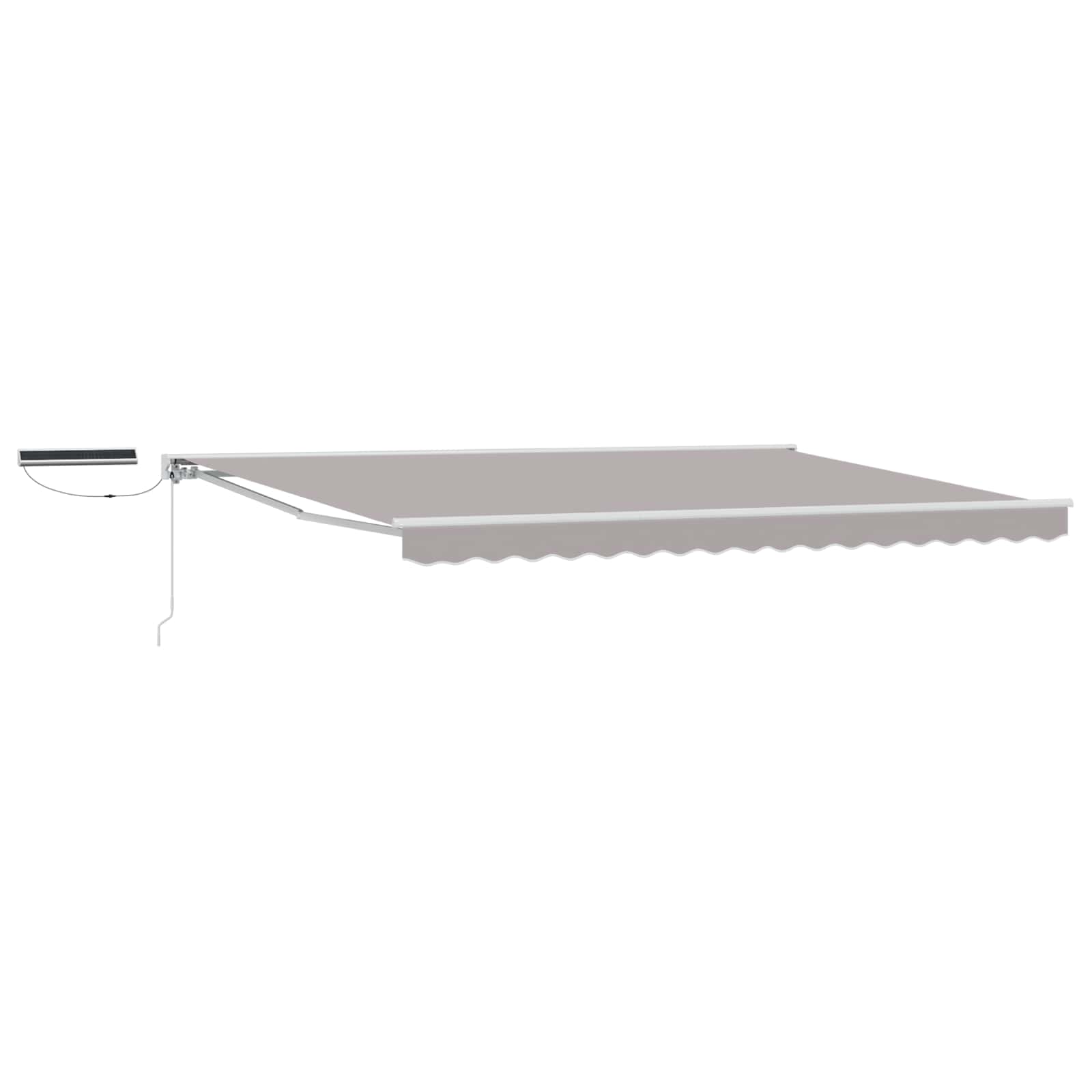 Električna retraktabilna tenda Svijetlo siva i bijela. 4 x 2 m