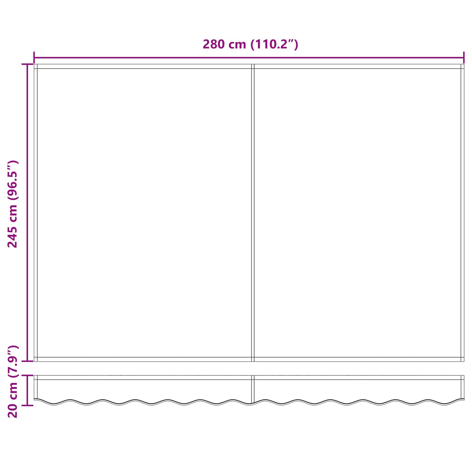 Električna retraktabilna tenda Žuta, Siva, Antracit 3 x 2,5 m