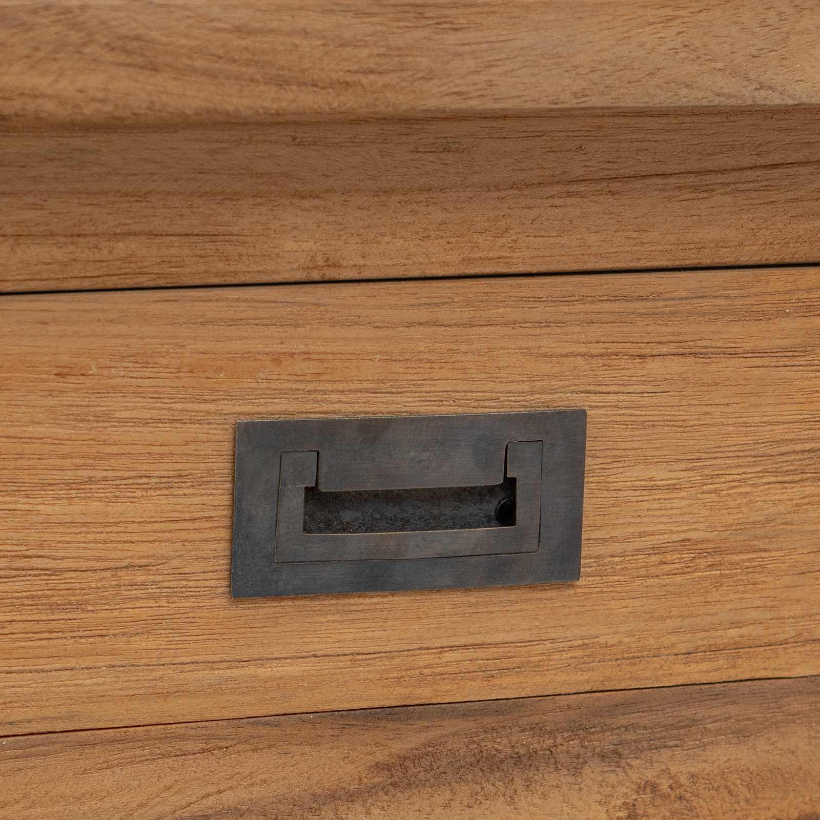 Konzolna stolica Prirodna 110 x 30 x 80 cm Čvrsto teak drvo