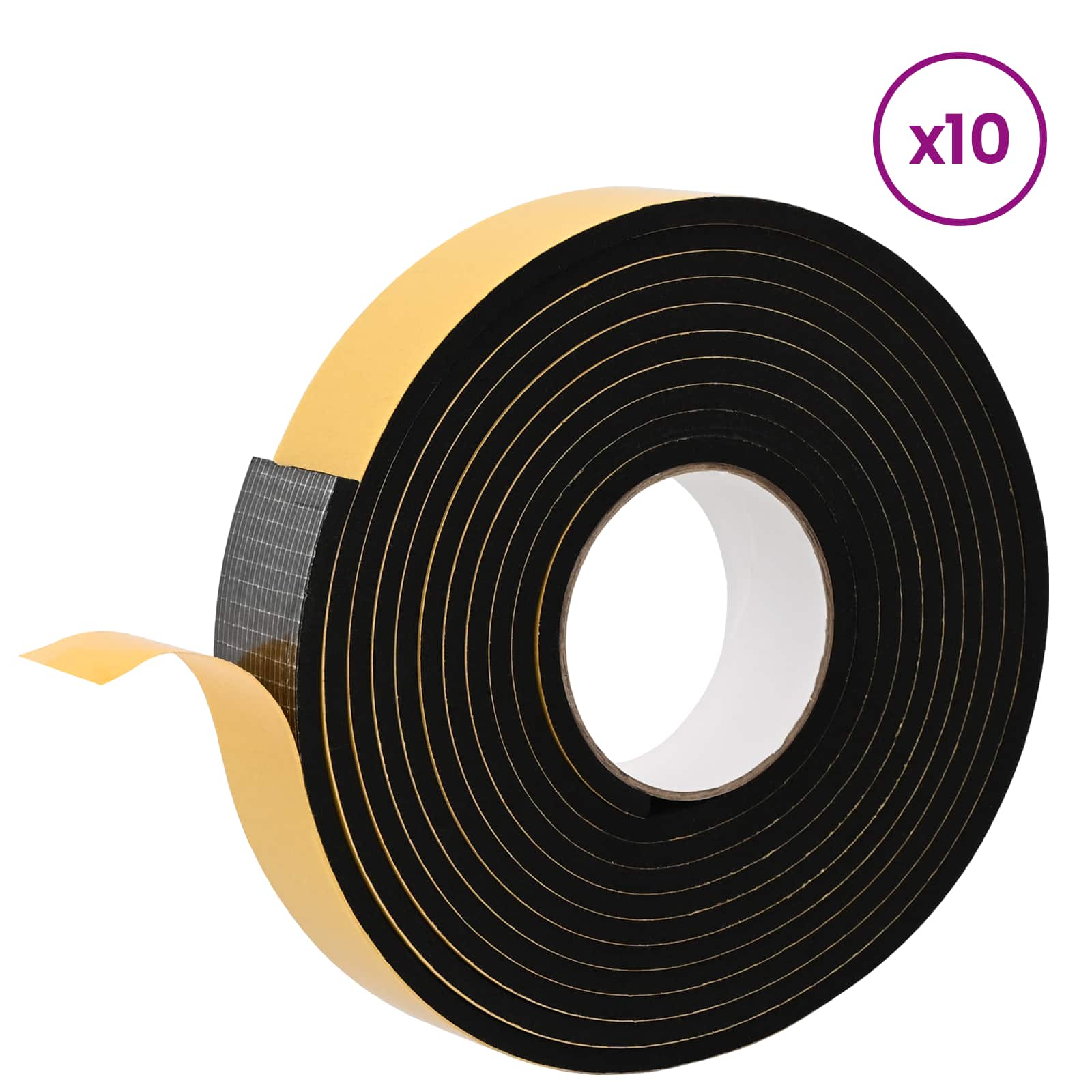 Samoljepljiva pjenasta traka 10 pcs Crna 40mm x 5m CR pjena