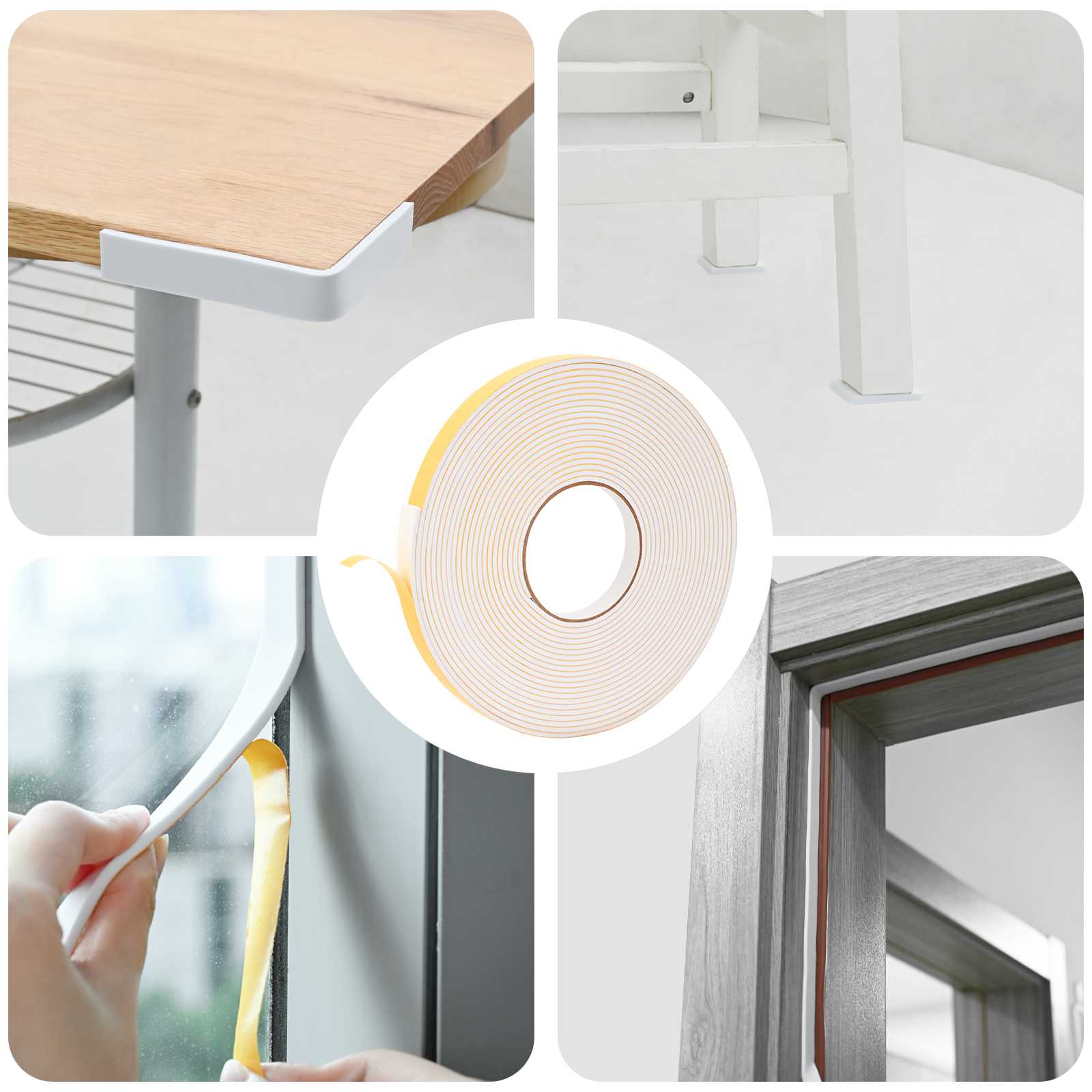 Samoljepljiva pjenasta traka 10 pcs Bijela 10mm x 10m CR pjena