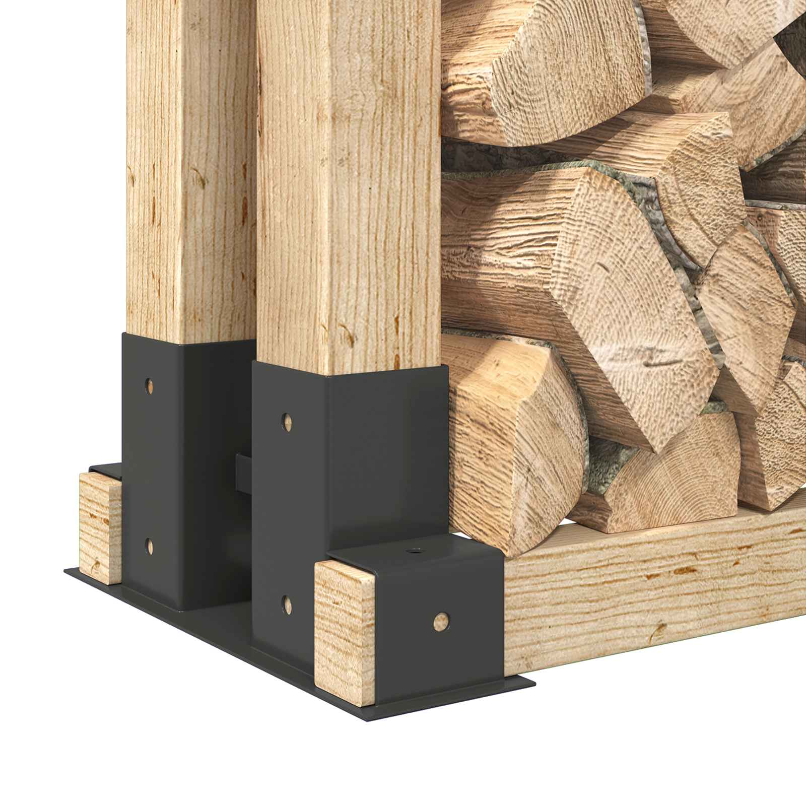 Pomoć za slaganje drva 4 pcs Antracit 34 x 10 x 15 cm Čelik