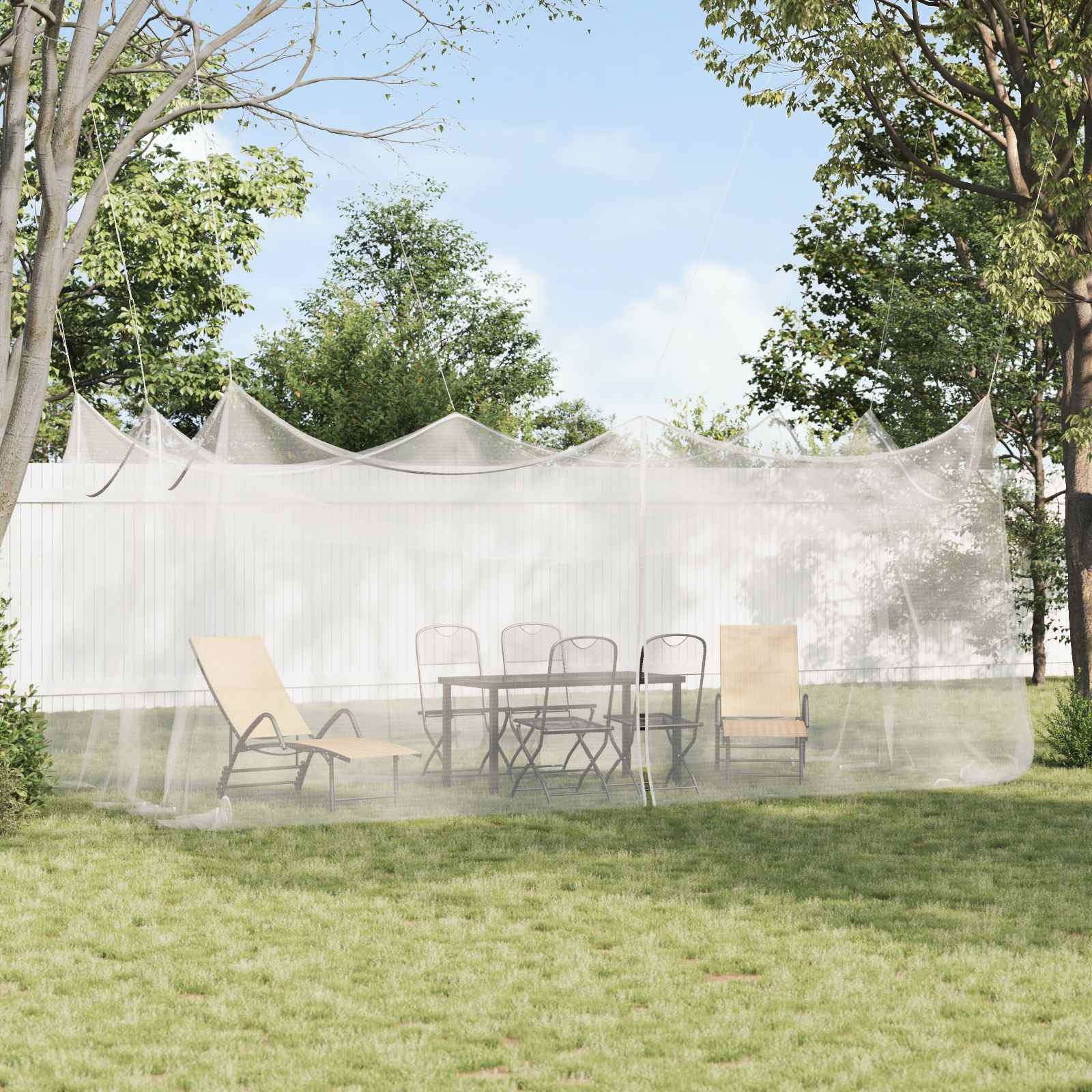 Mreža za komarce u vrtu 156 Bijela 3 x 6 x 2,5 m Poliester