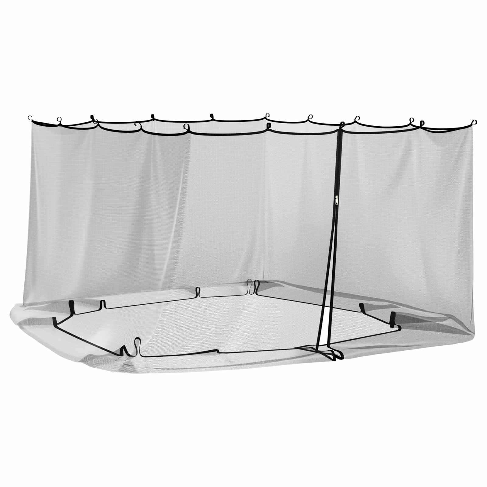 Mreža protiv komaraca za gazebo 220 mesh Crna 3,6 x 3 x 2 m