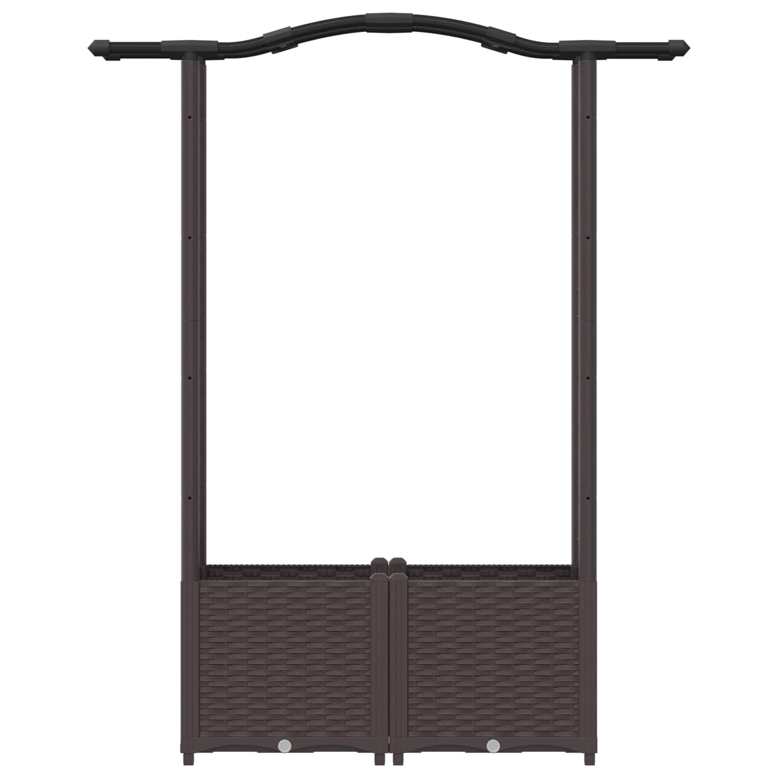 Povišeni krevet s mrežom i krovom Smeđa 125 x 40 x 138 cm PP