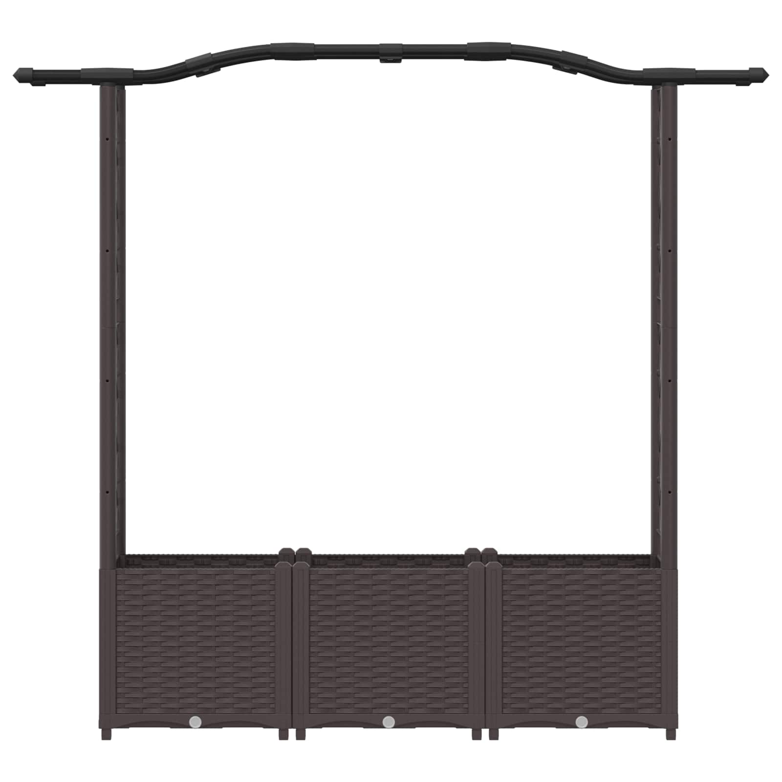 Povišeni krevet s mrežom i krovom Smeđa 164 x 40 x 142 cm PP