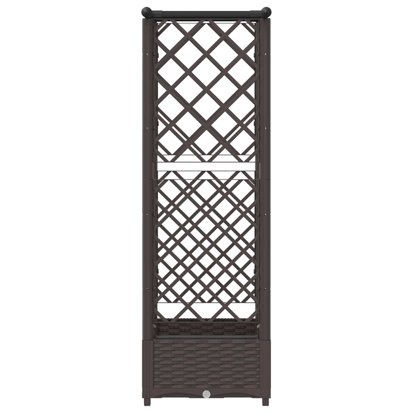 Povišeni krevet s mrežom i krovom Smeđa 122,5 x 40 x 123 cm PP
