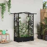 Povišeni krevet s mrežom i krovom Crna 124 x 40 x 125 cm PP