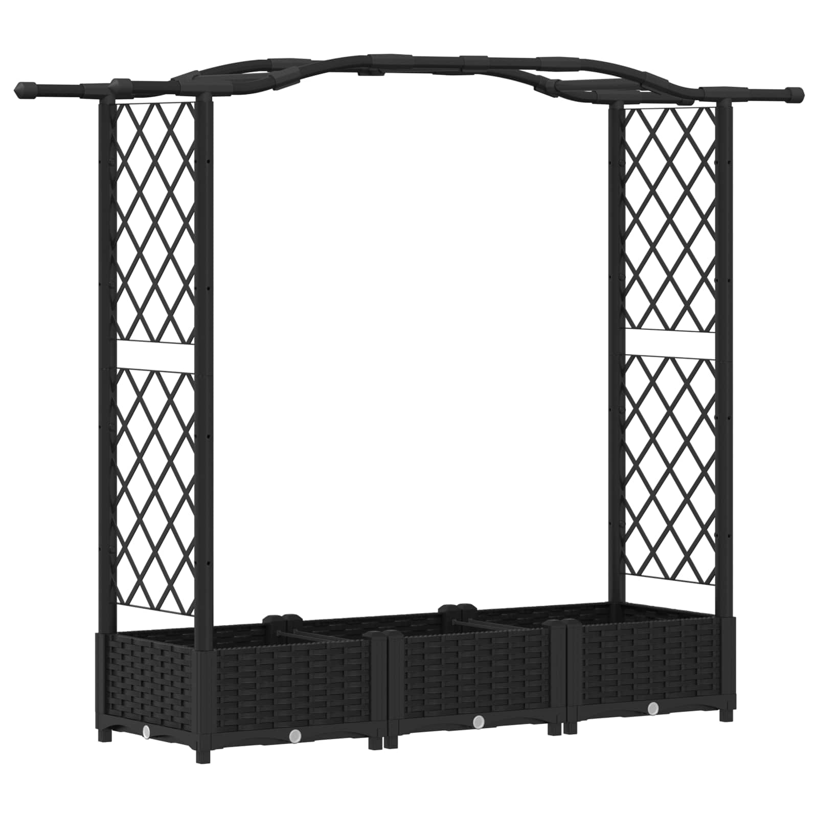 Povišeni krevet s mrežom i krovom Crna 169 x 40 x 125 cm PP