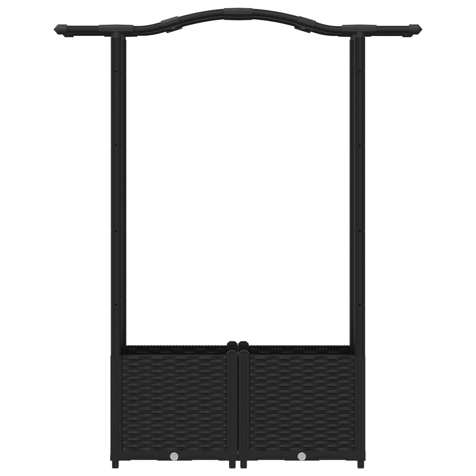 Povišeni krevet s mrežom i krovom Crna 125 x 40 x 138 cm PP