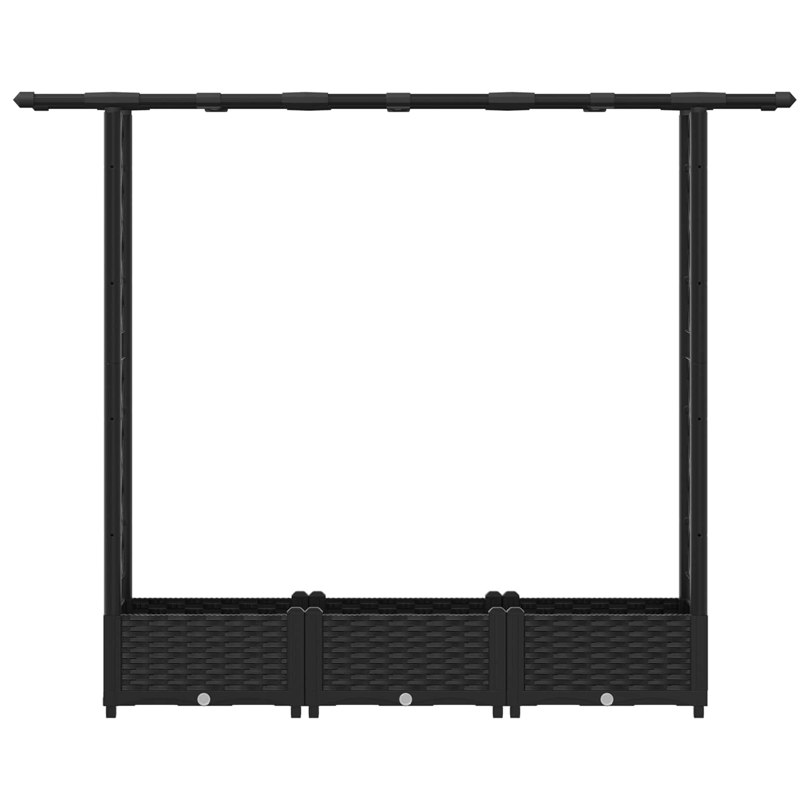 Povišeni krevet s mrežom i krovom Crna 164 x 40 x 123 cm PP