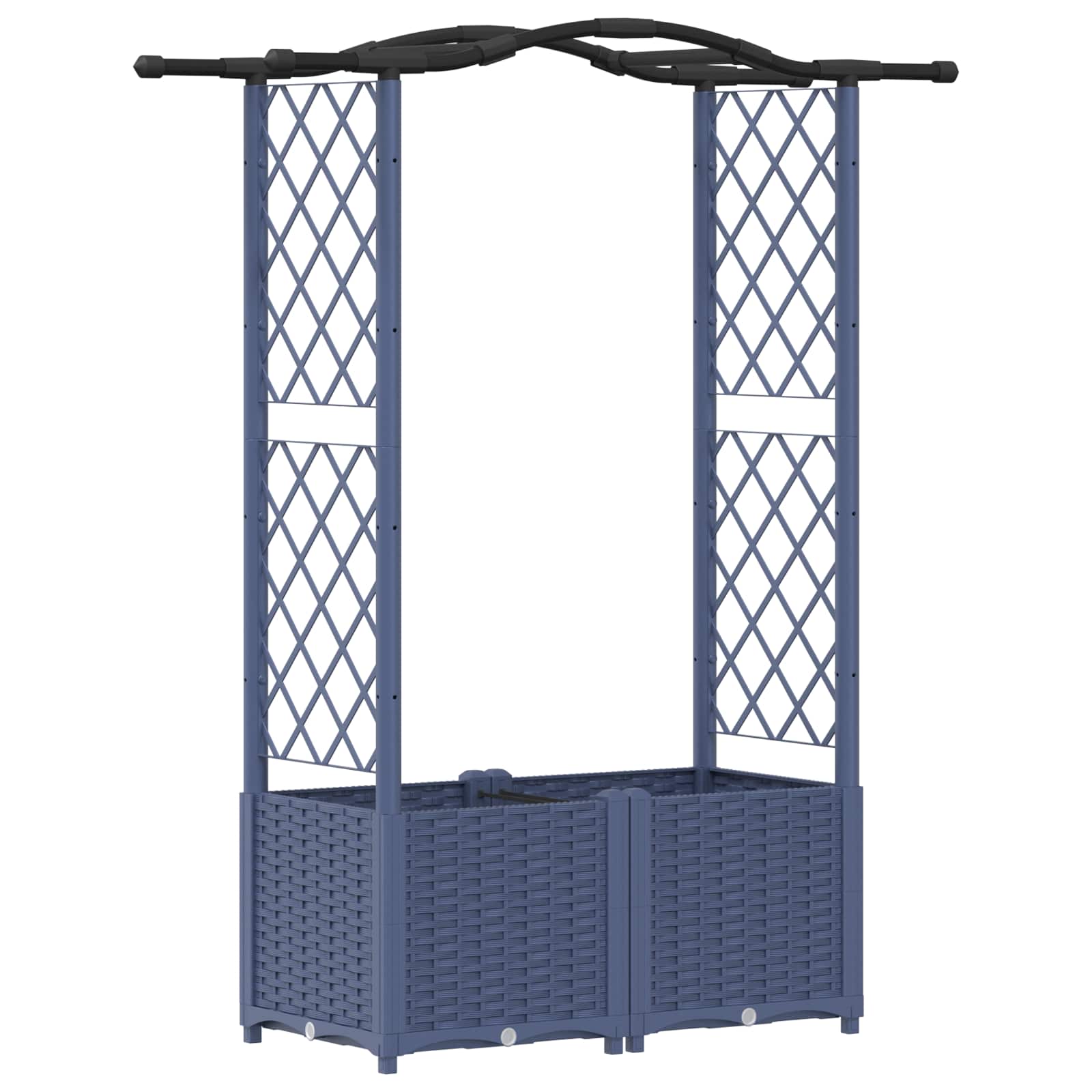 Povišeni krevet s mrežom i krovom Sivi 125 x 40 x 138 cm PP