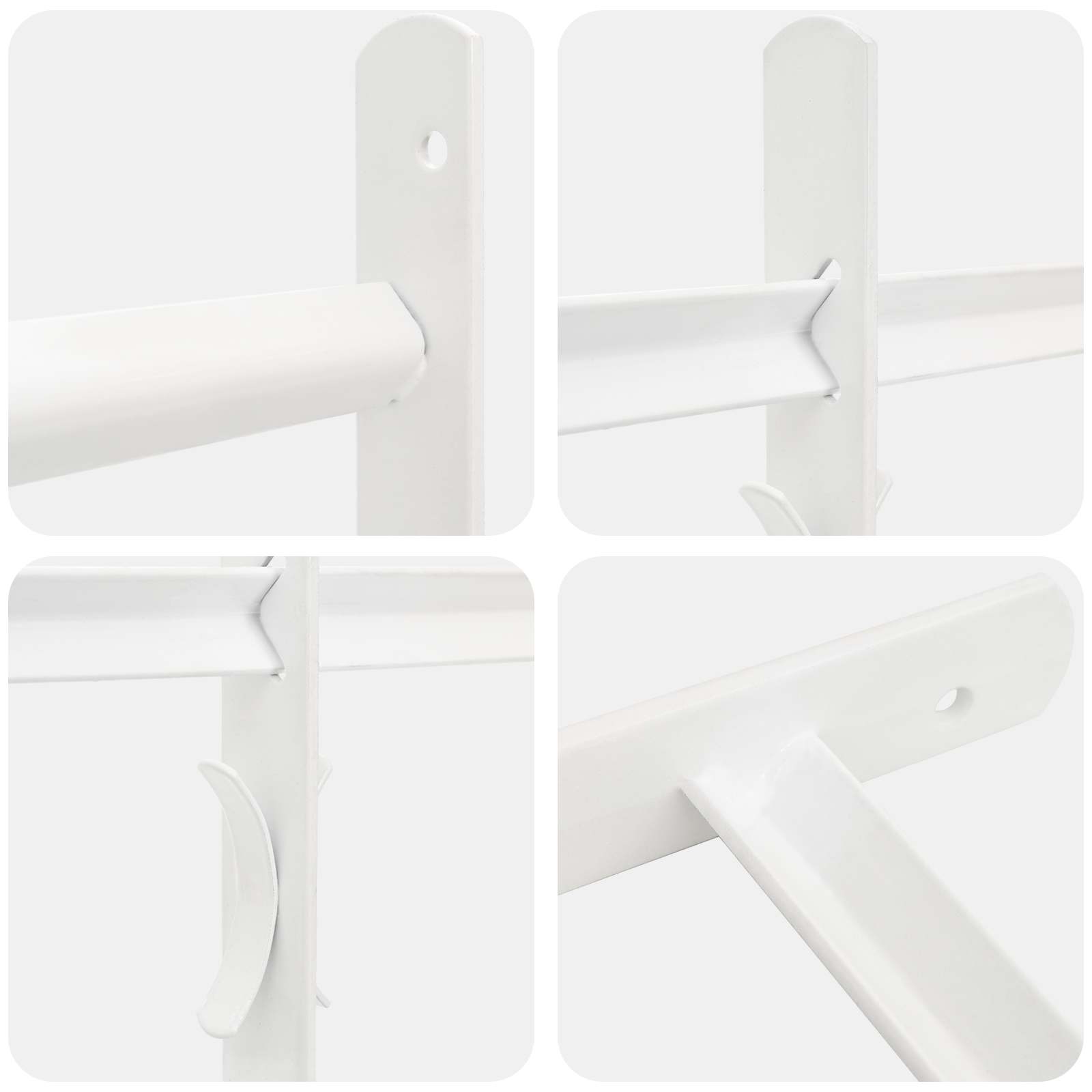 Sigurnosna rešetka za prozore s 4 poprečne šipke 3 pcs 43-74 cm