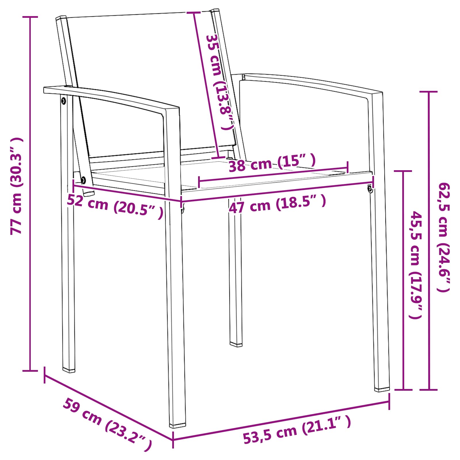 Set vanjskog namještaja 5 pcs Crna i antracit 80 x 80 x 73 cm