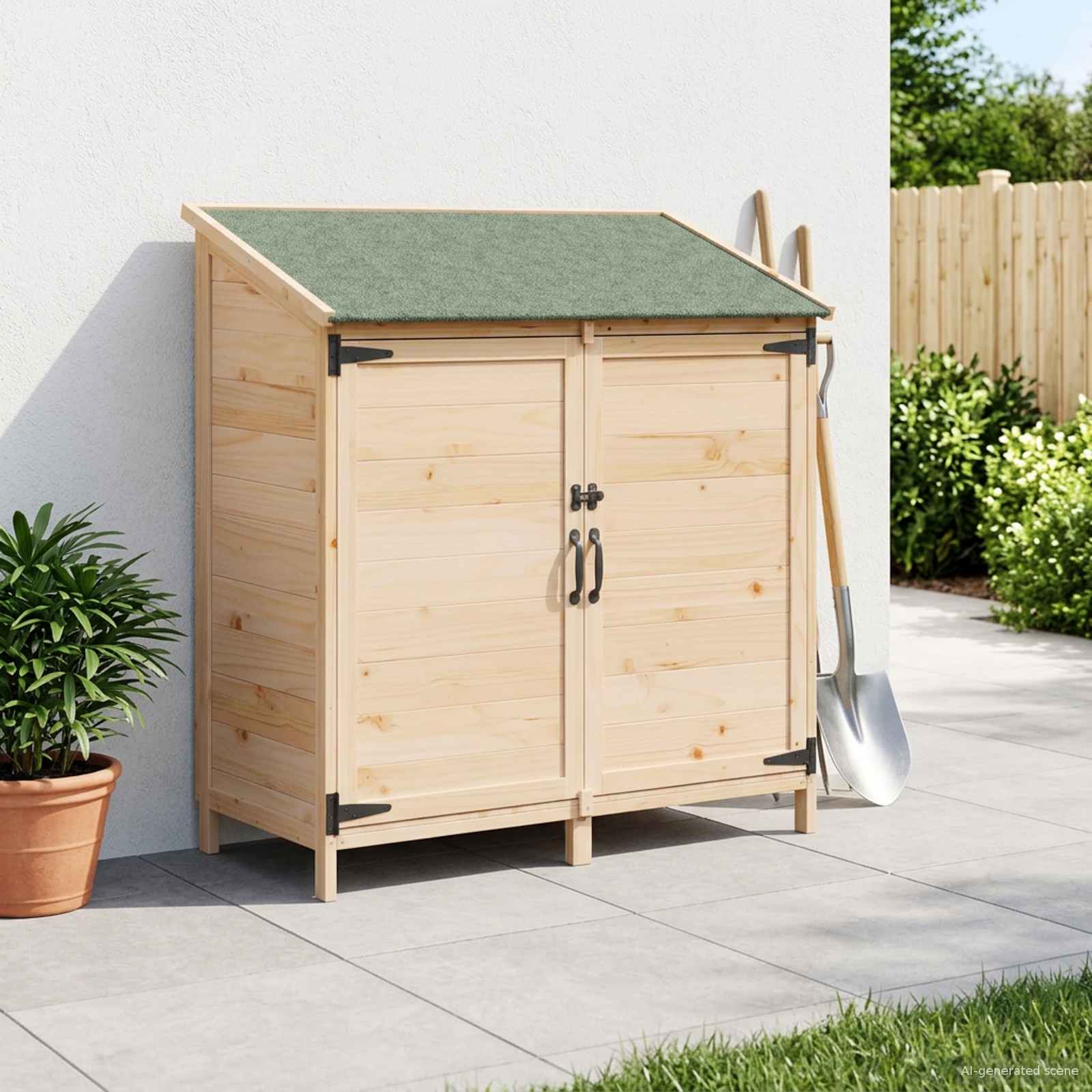Vrtna Šupa Prirodna 106,5 x 56 x 113,5 cm Čvrsto drvo jele