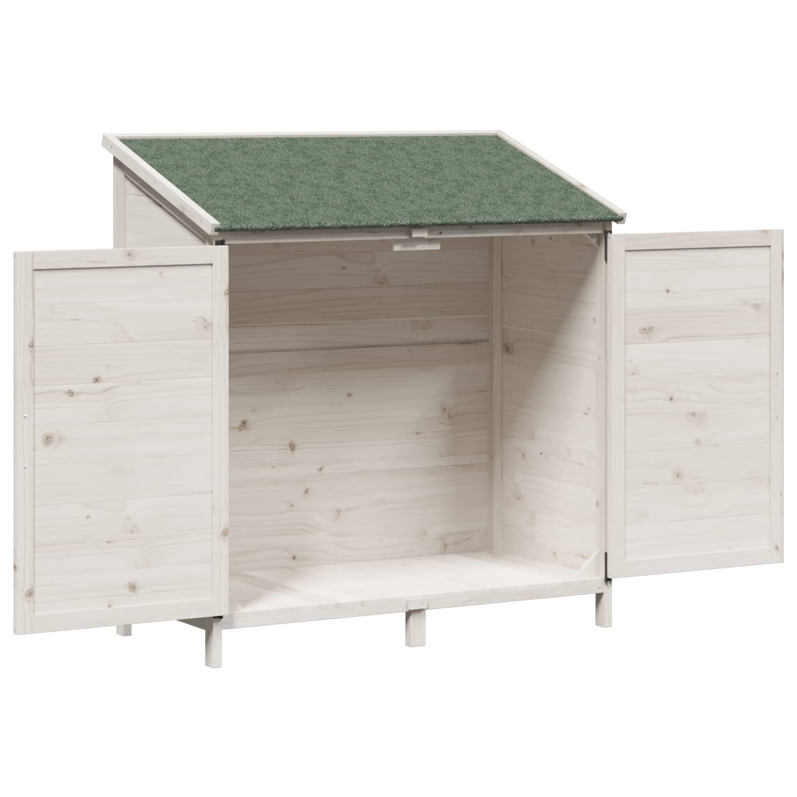 Vrtna Šupa Bijela 106,5 x 56 x 113,5 cm Čvrsto drvo jele