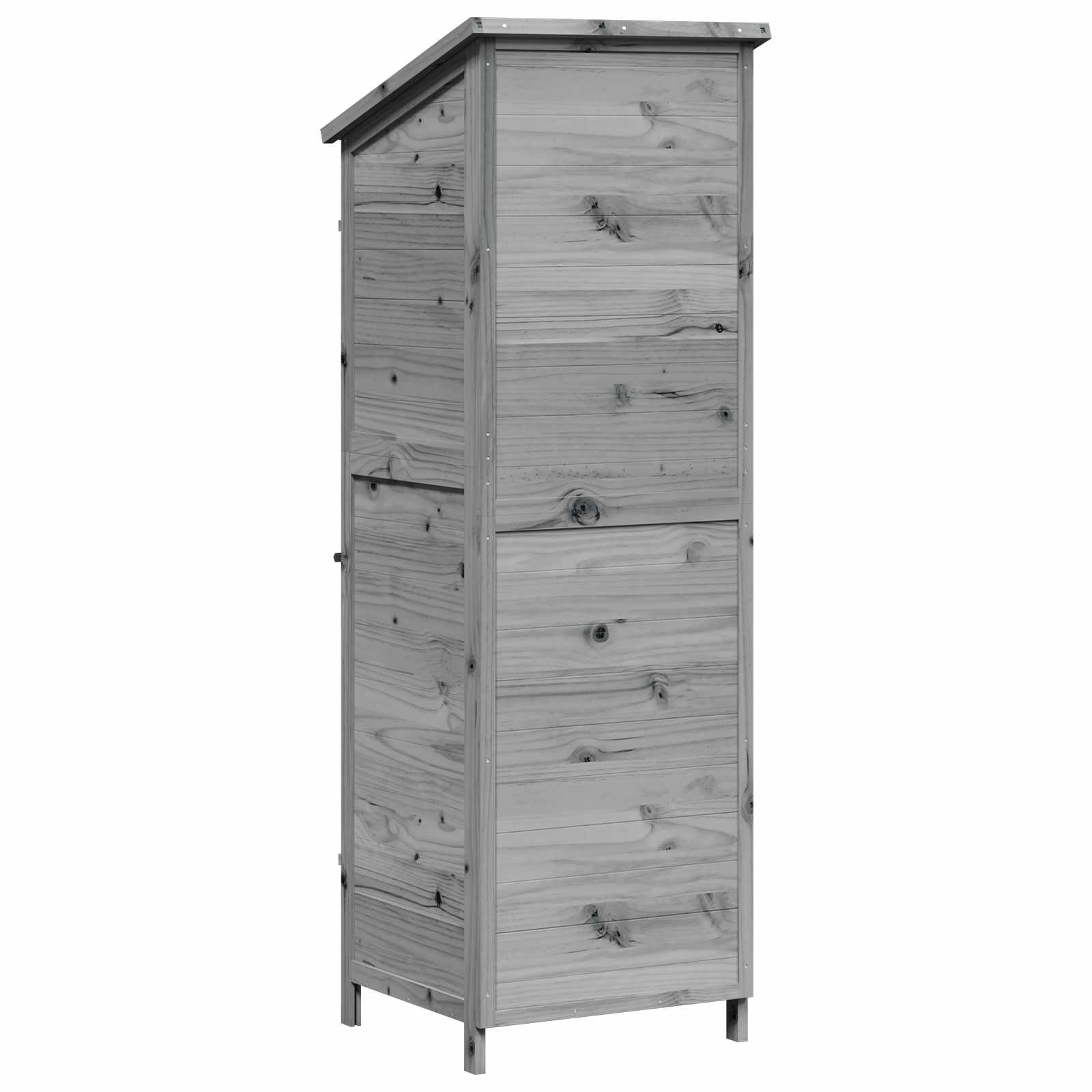 Vrtna Šupa s krovom Siva 59,5 x 56 x 176,5 cm Čvrsto drvo jele