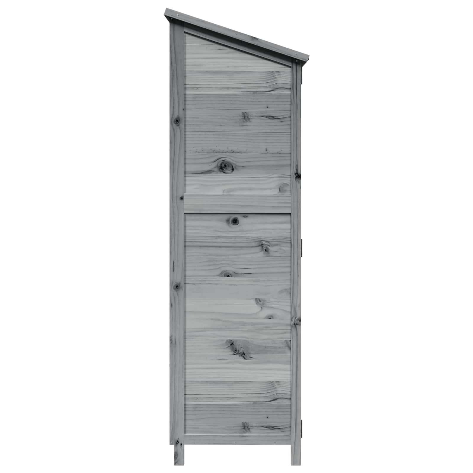 Vrtna Šupa s krovom Siva 59,5 x 56 x 176,5 cm Čvrsto drvo jele