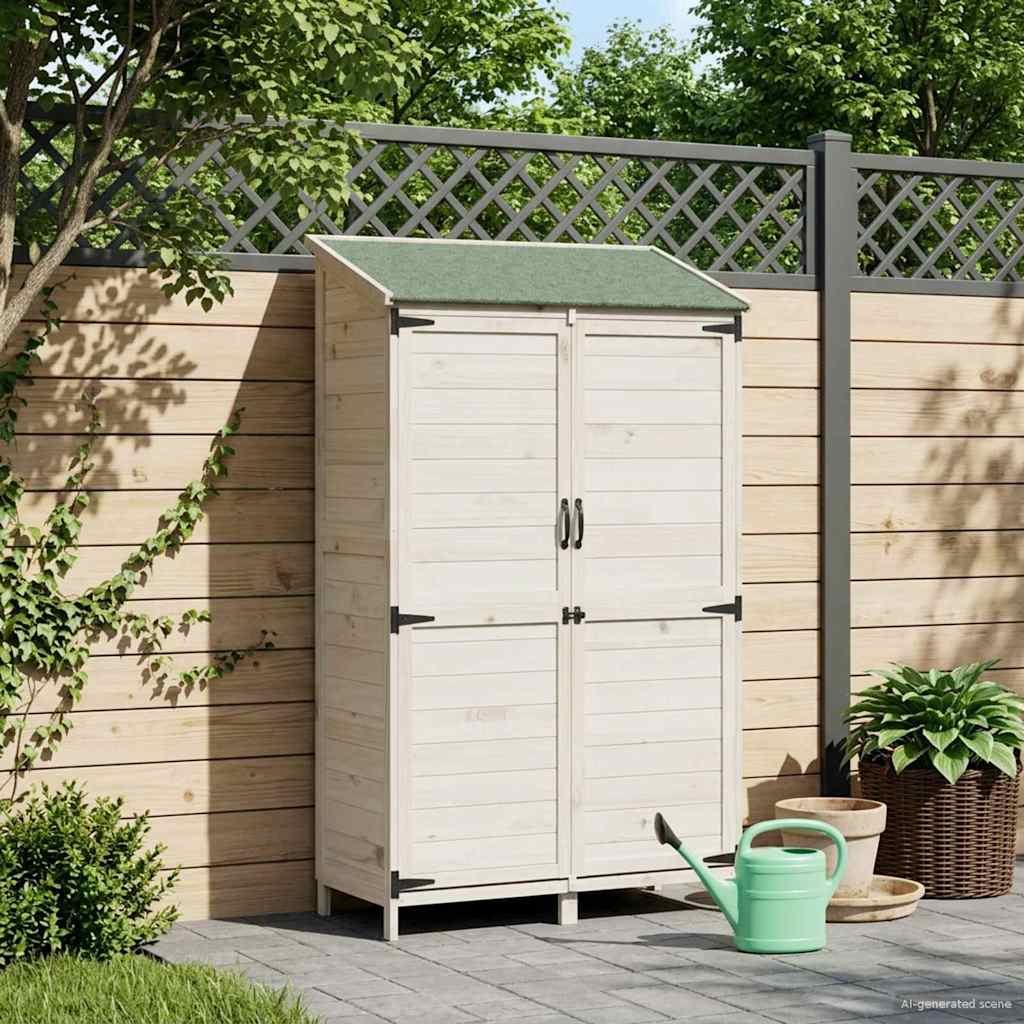 Vrtna Šupa Bijela 106,5 x 56 x 176 cm Konstruirano drvo