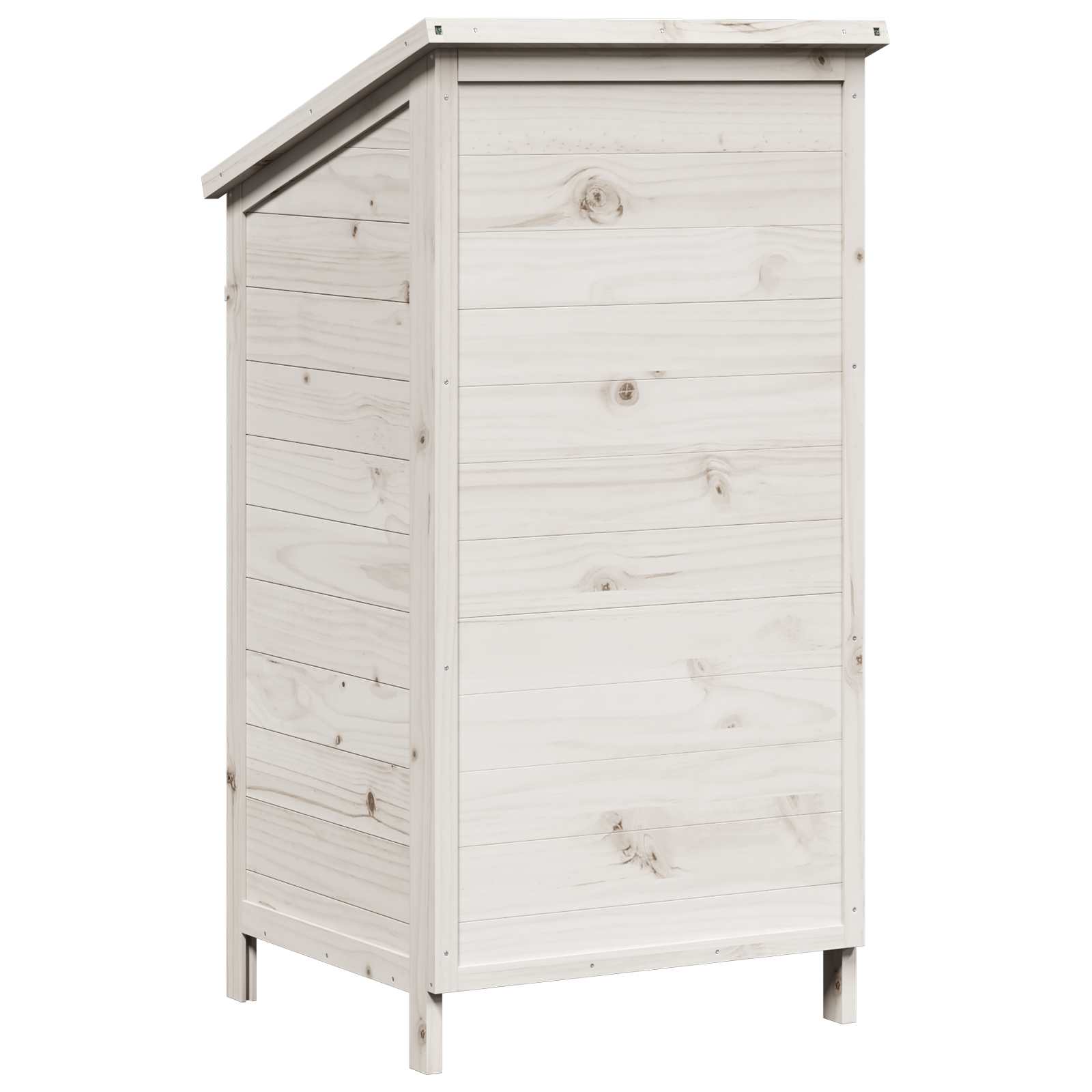 Vrtna Šupa s krovom Bijela 59 x 56 x 113,5 cm Čvrsto drvo jele