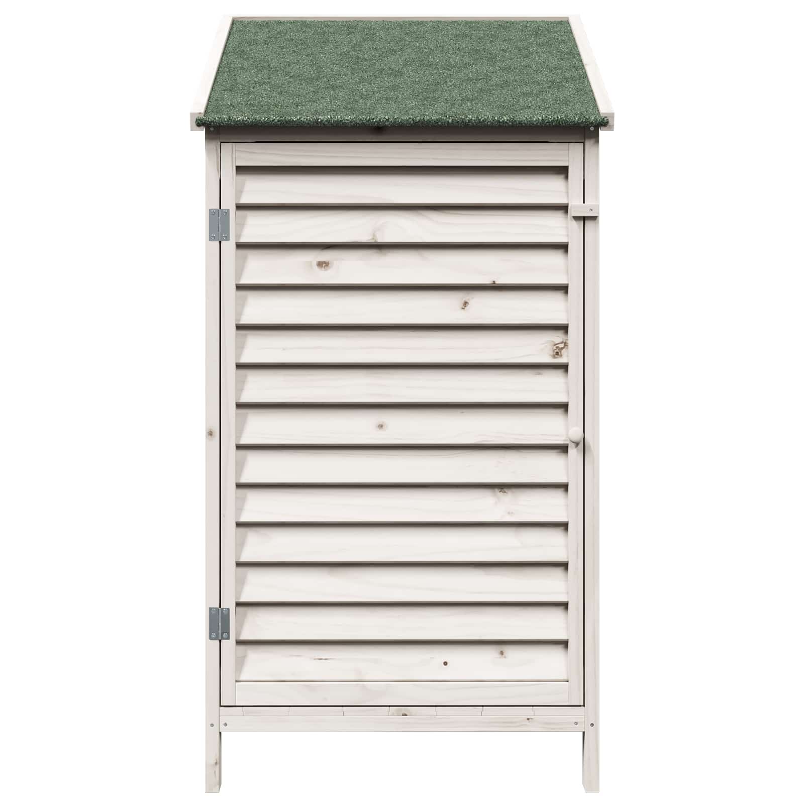 Vrtna Šupa s krovom Bijela 59 x 56 x 113,5 cm Čvrsto drvo jele