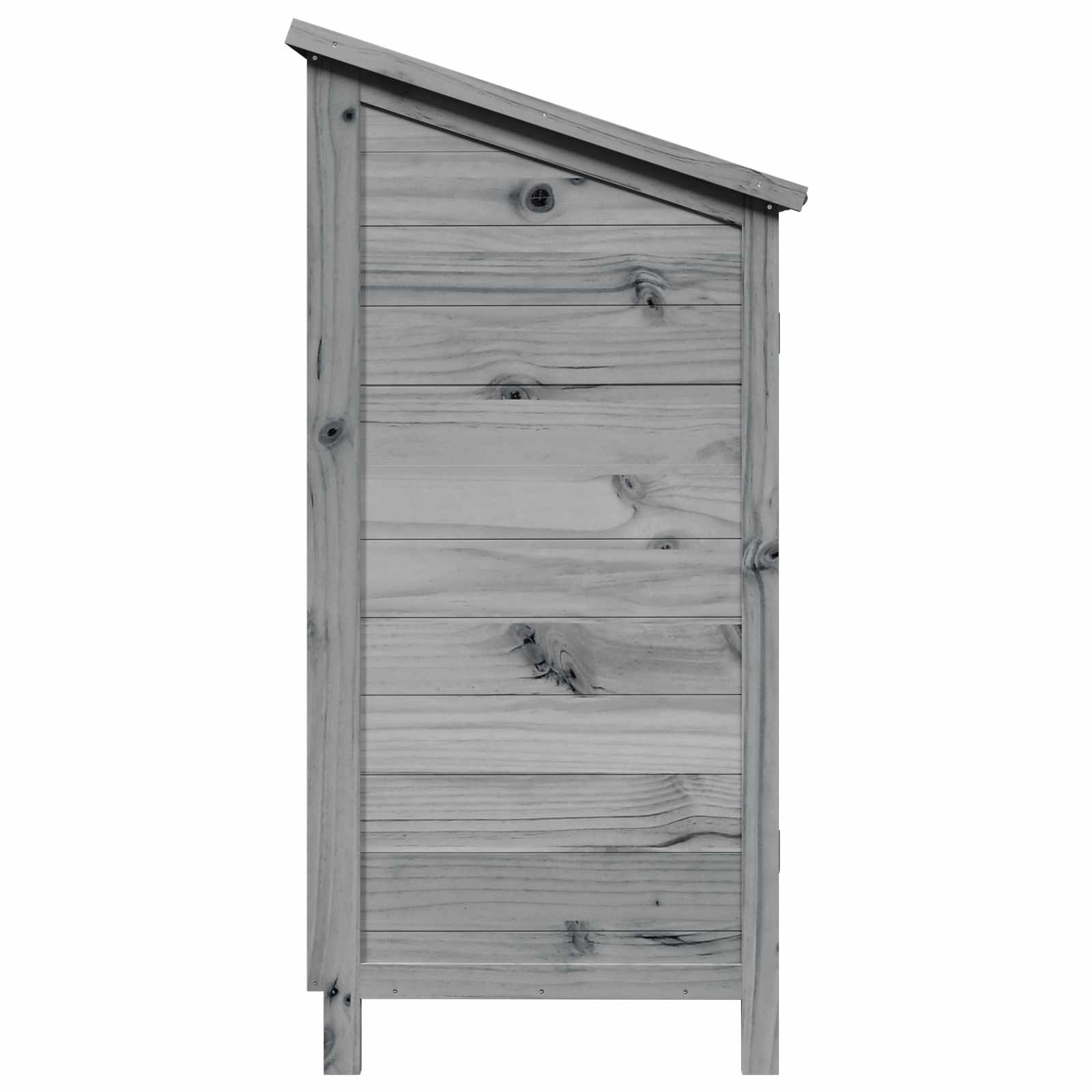 Vrtna Šupa s krovom Siva 59 x 56 x 113,5 cm Čvrsto drvo jele