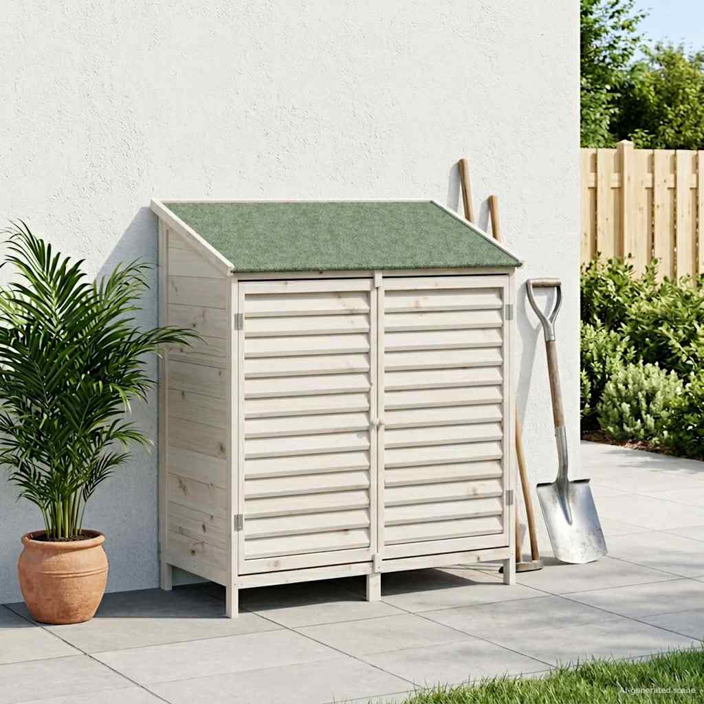 Vrtna Šupa Bijela 106 x 56 x 113,5 cm Čvrsto drvo jele