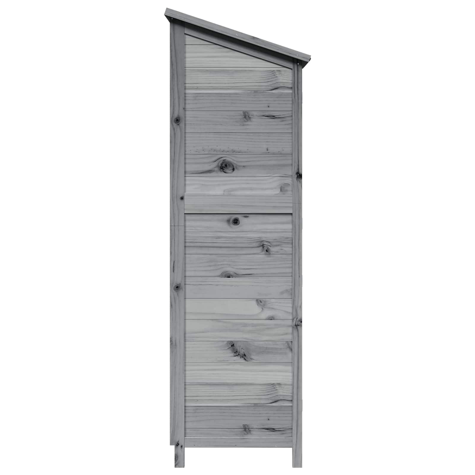 Vrtna Šupa s krovom Siva 59 x 56 x 176 cm Čvrsto drvo jele