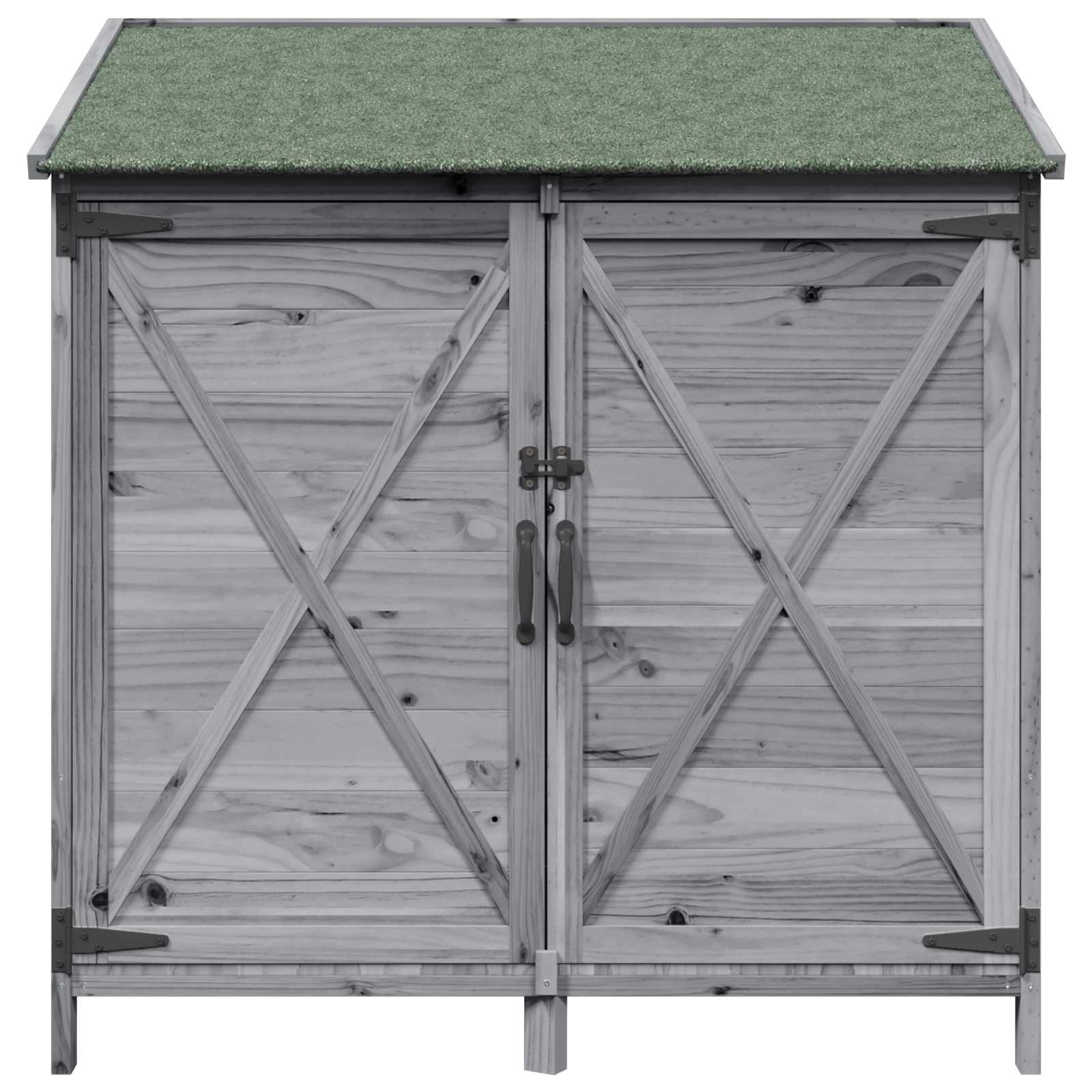 Vrtna Šupa s krovom Siva 106 x 56 x 113,5 cm Čvrsto drvo jele