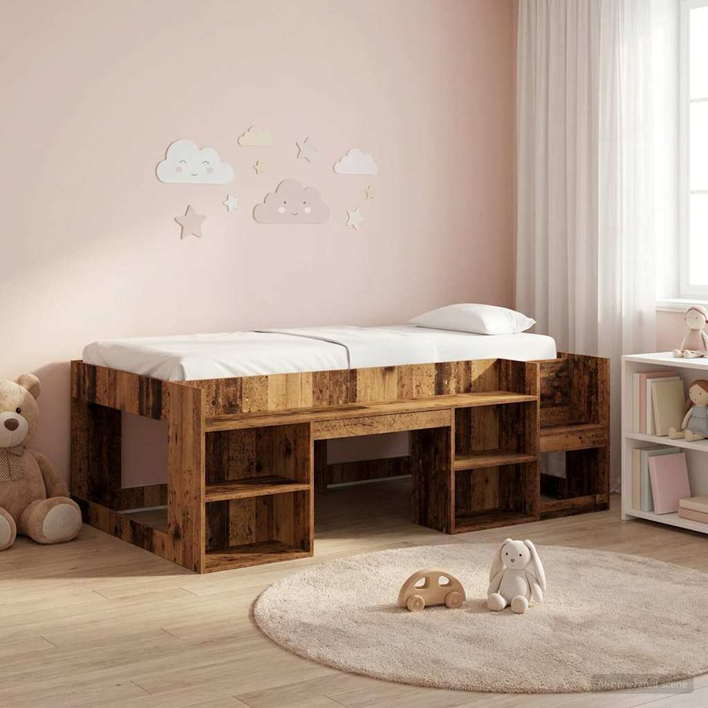 Krevet za djecu s ladicama Staro drvo 90 x 200 cm