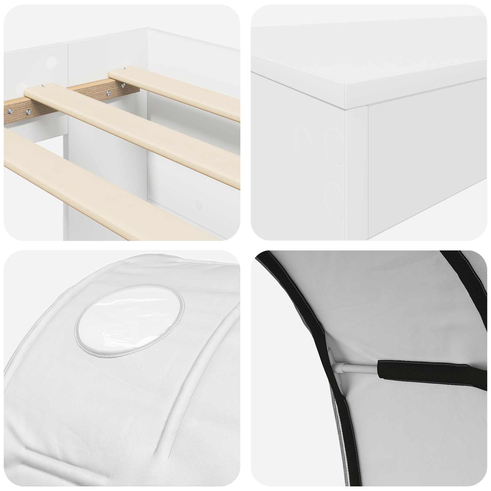 Krevet s tunelom 4 pcs Artisian hrast i bijela