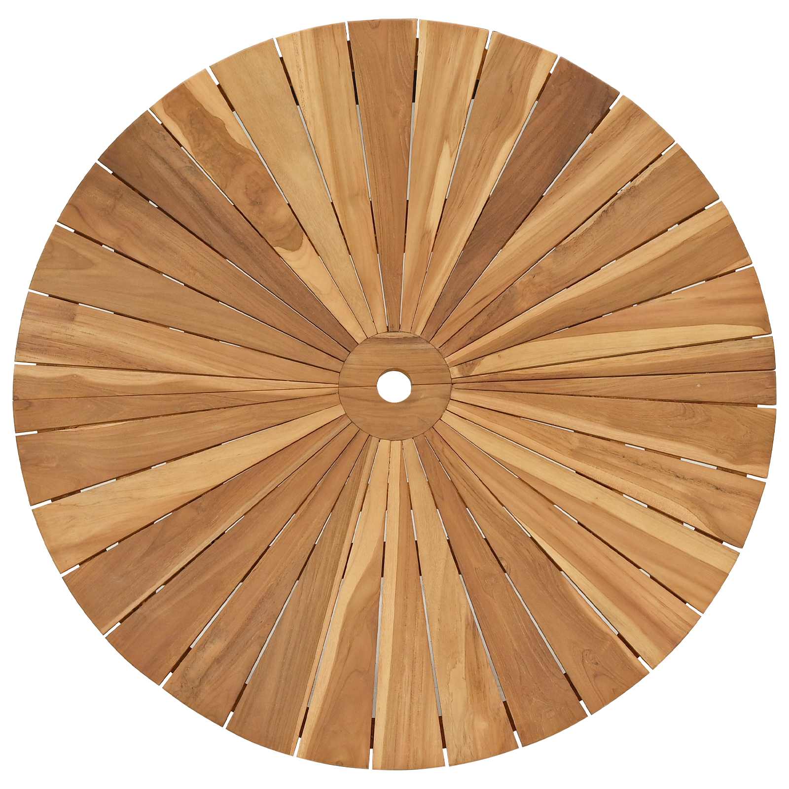 Preklopni vrtni stol Prirodna Ø 110 x 75 cm Čvrsto teak drvo