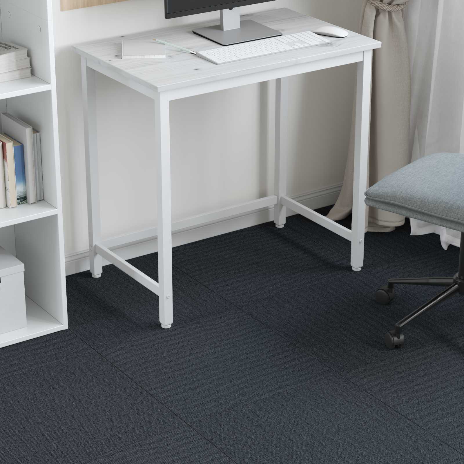 Tepih pločica Plavo Sivo 50 x 50 cm 4 pcs PP i bitumen