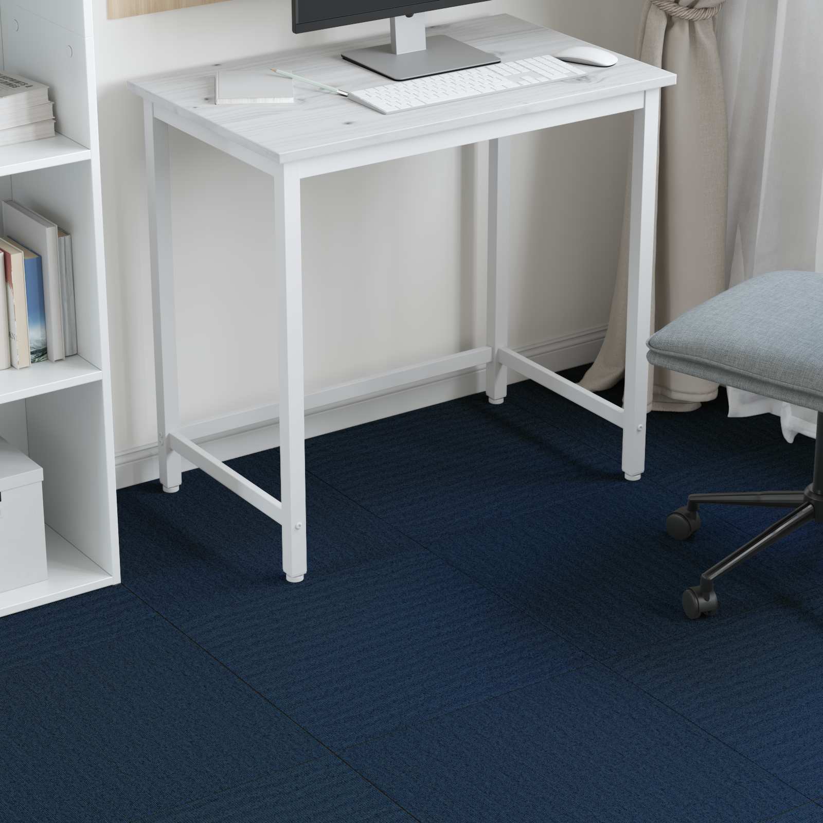 Tepih pločica Plava 50 x 50 cm 36 pcs PP i bitumen