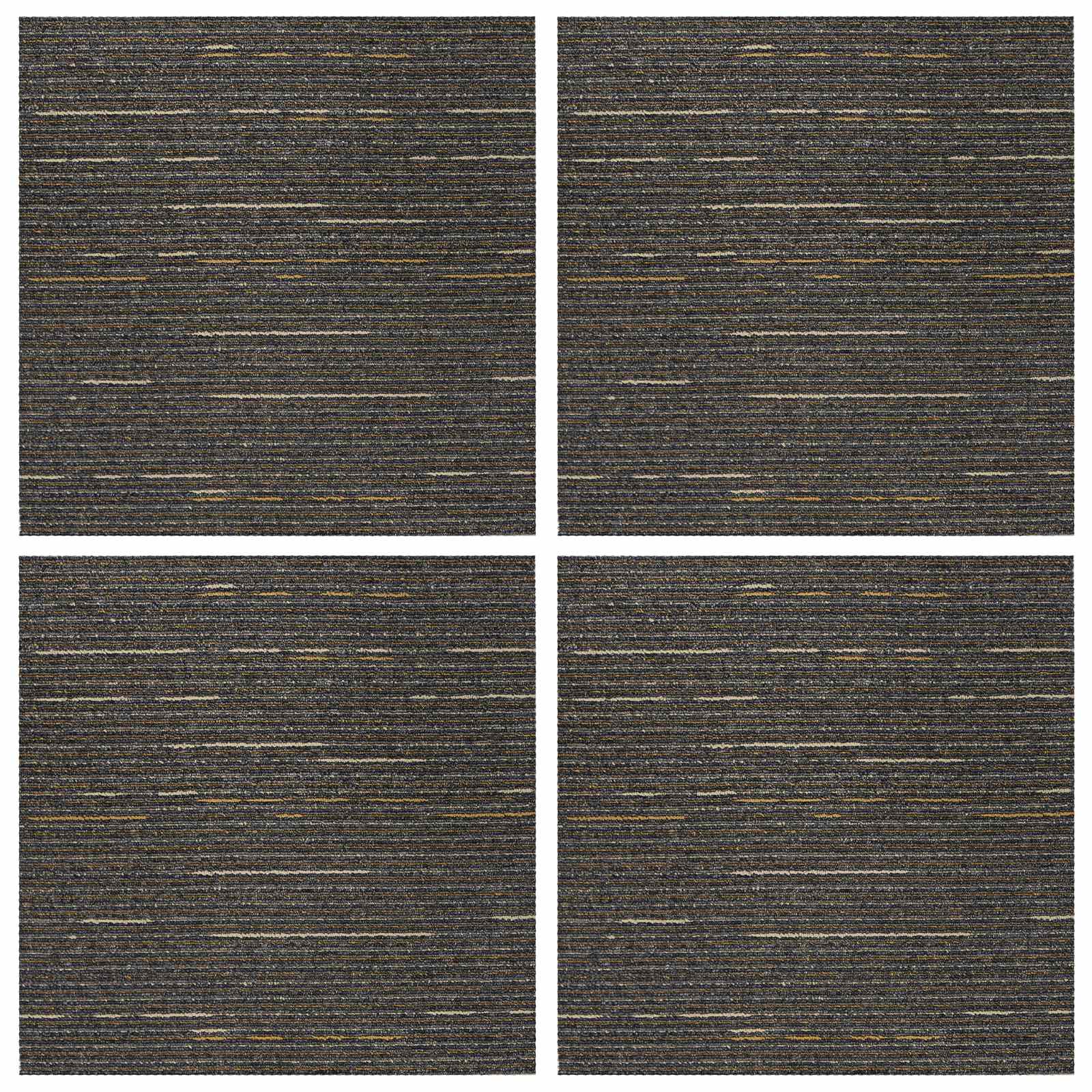 Tepih pločica Prugasta svijetlosmeđa 50 x 50 cm 4 pcs