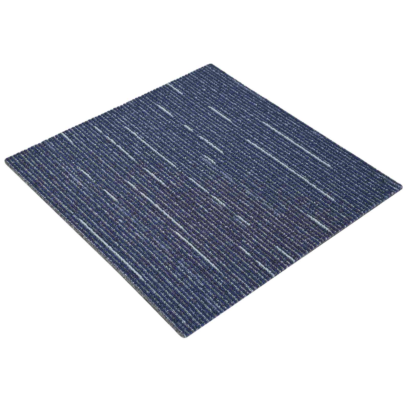 Tepih pločica Prugasta Plava 50 x 50 cm 4 pcs PP i bitumen